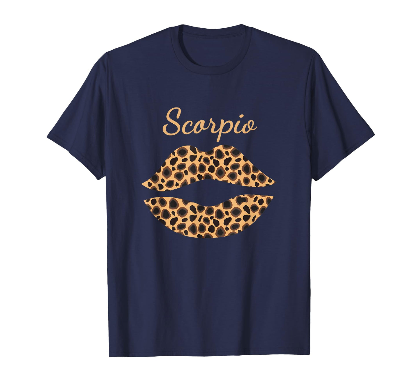 Scorpio Leopard Lips Queen Zodiac Birthday T-Shirt