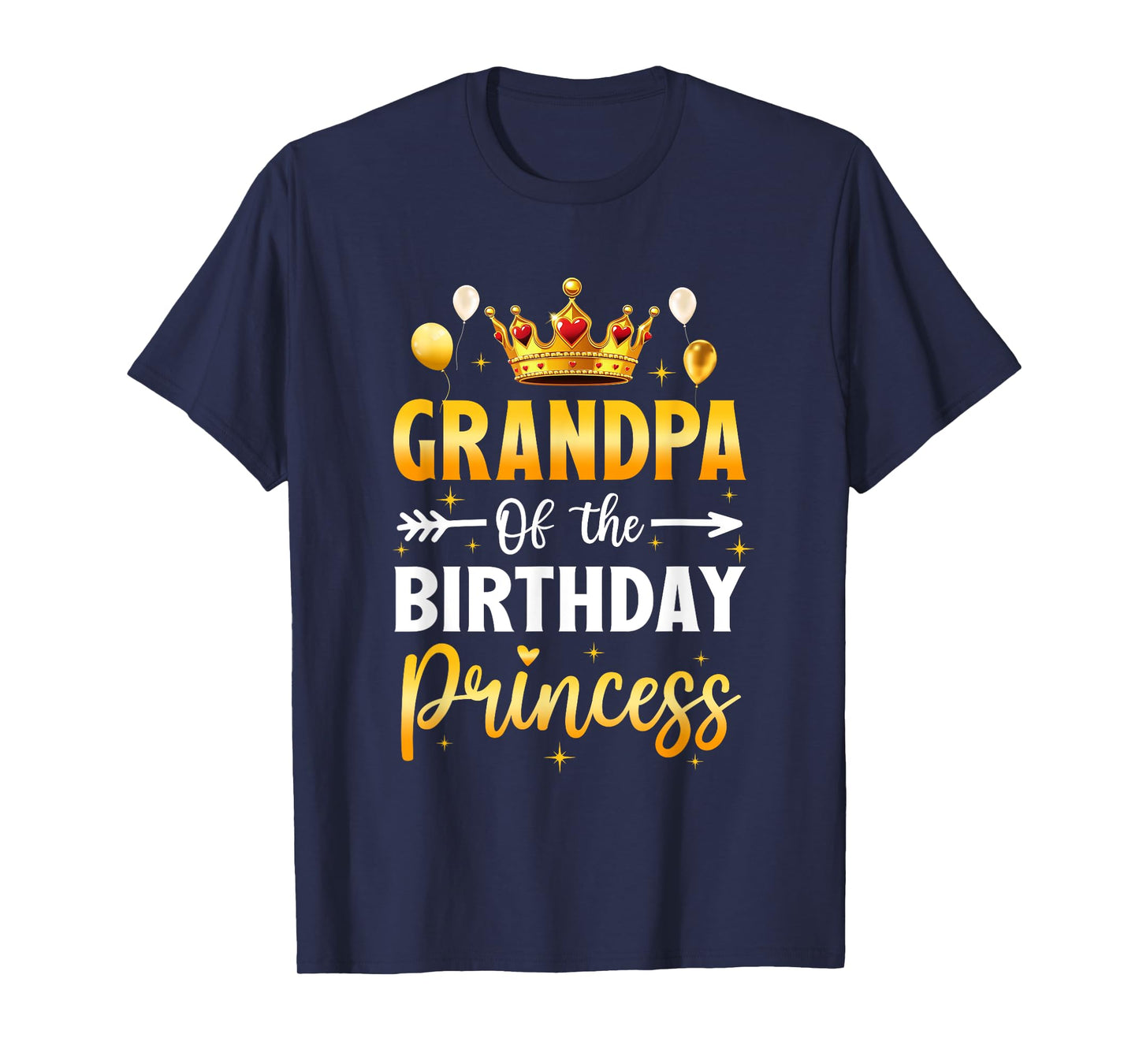 Grandpa Of The Birthday Princess Birthday Girl Party Family T-Shirt