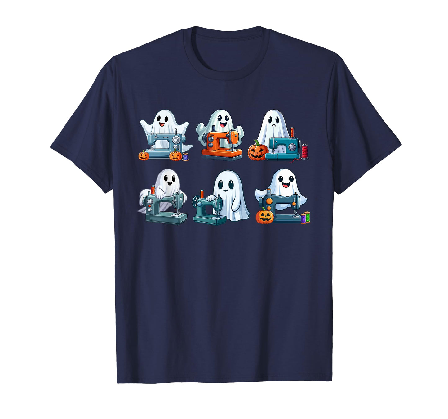 Group Boo Ghosts Sewing Tailor Tools Halloween Job Team T-Shirt