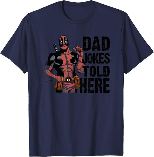 Marvel Deadpool Father's Day Dad Jokes Told Here T-Shirt