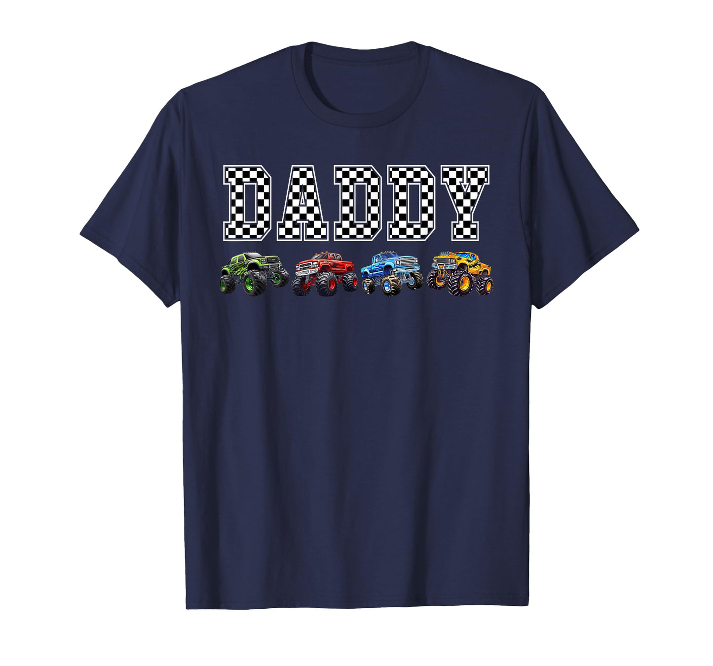 Daddy Family Crew Monster Truck Lover Birthday Matching T-Shirt