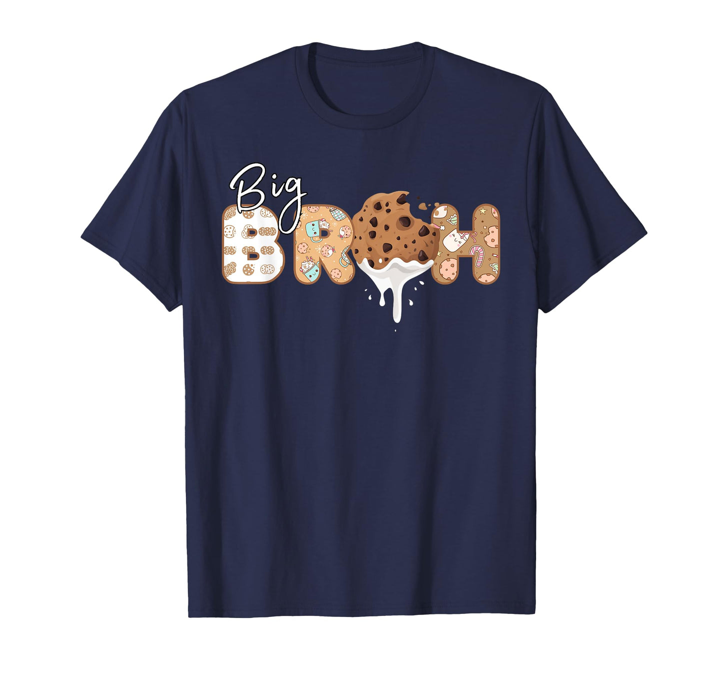 Big Bruh Cookies and Milk 1st Birthday Funny Cookies Milk T-Shirt