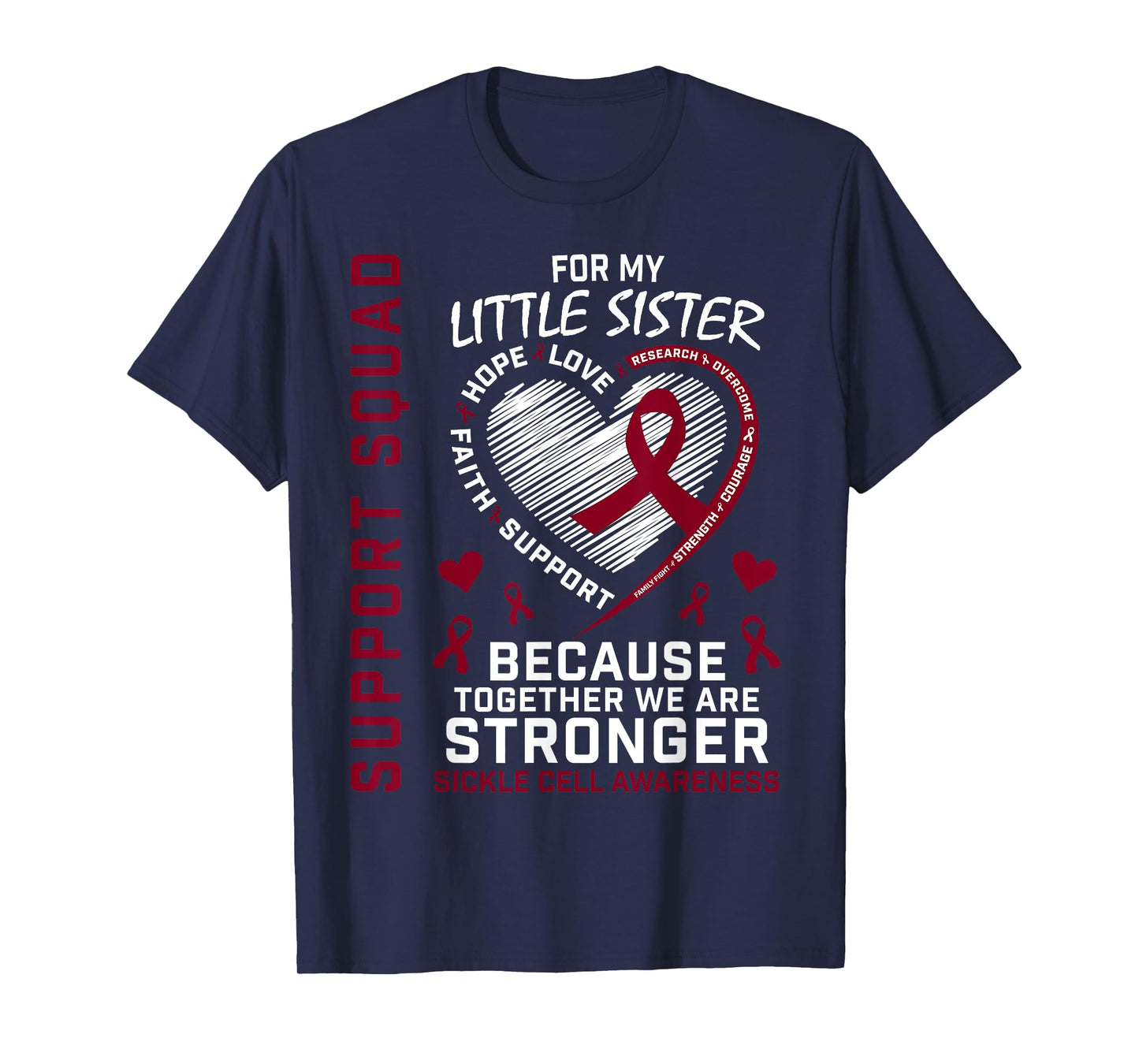Sickle Cell Awareness Shirt Little Sister Group Tee Shirts T-Shirt