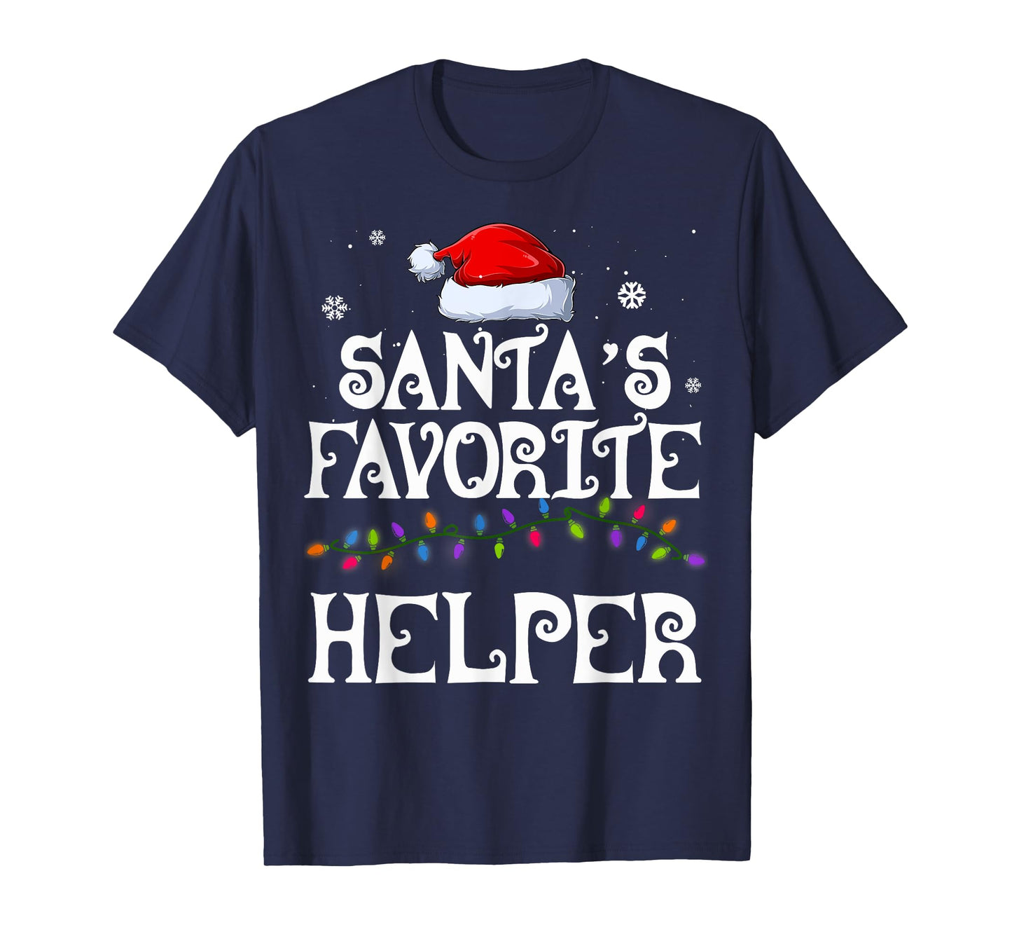 Funny Santa's Favorite Helper Family Matching Christmas T-Shirt