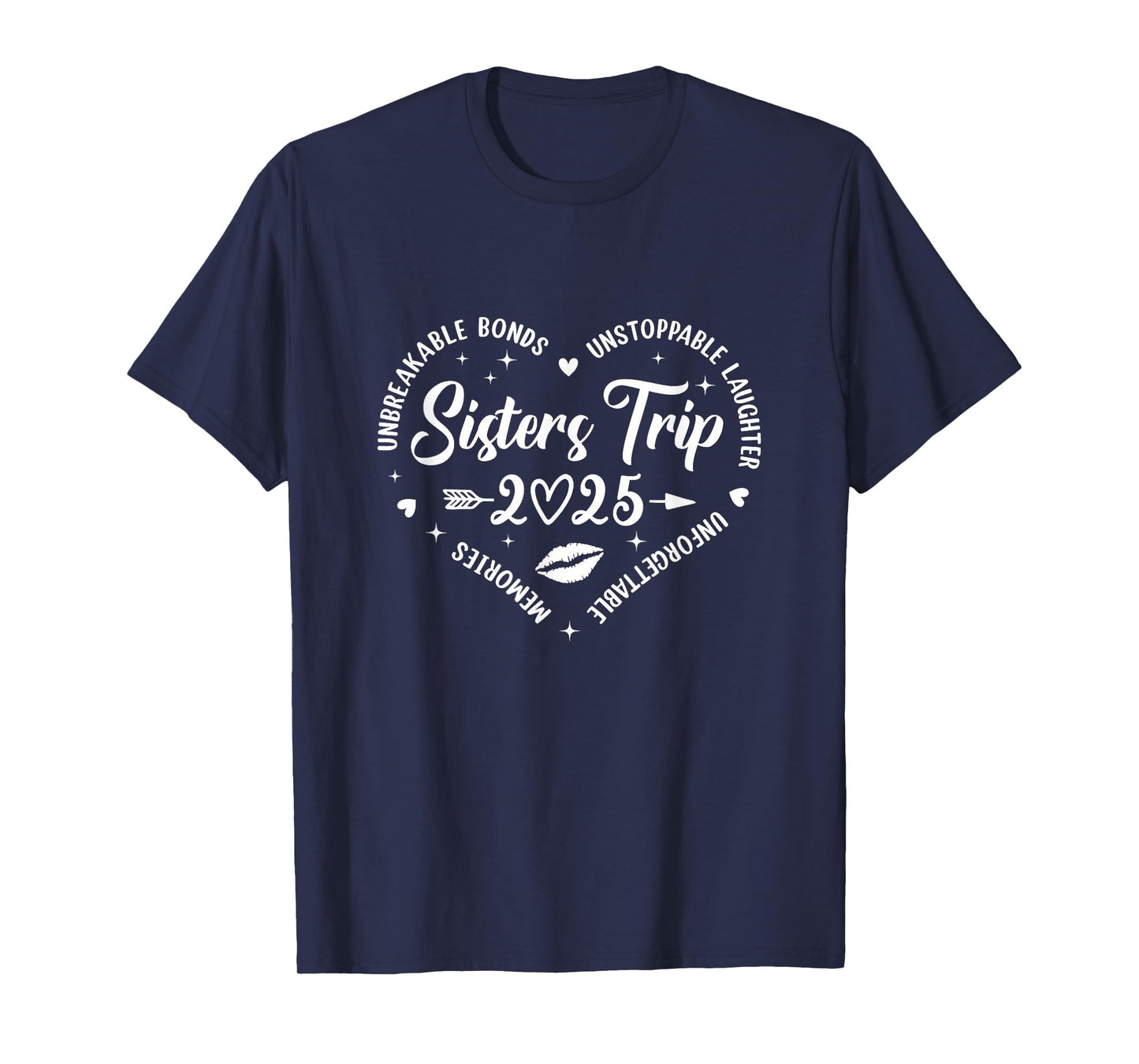 Sisters Trip 2025 Friends Trip Memories Vacation Retro T-Shirt
