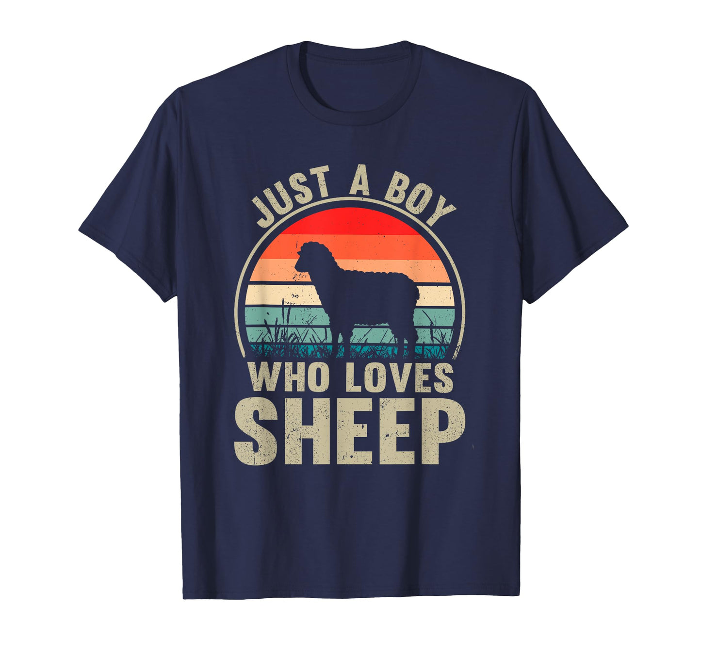 Just A Boy Who Loves Sheep Recto Farmer Sheep Lover T-Shirt