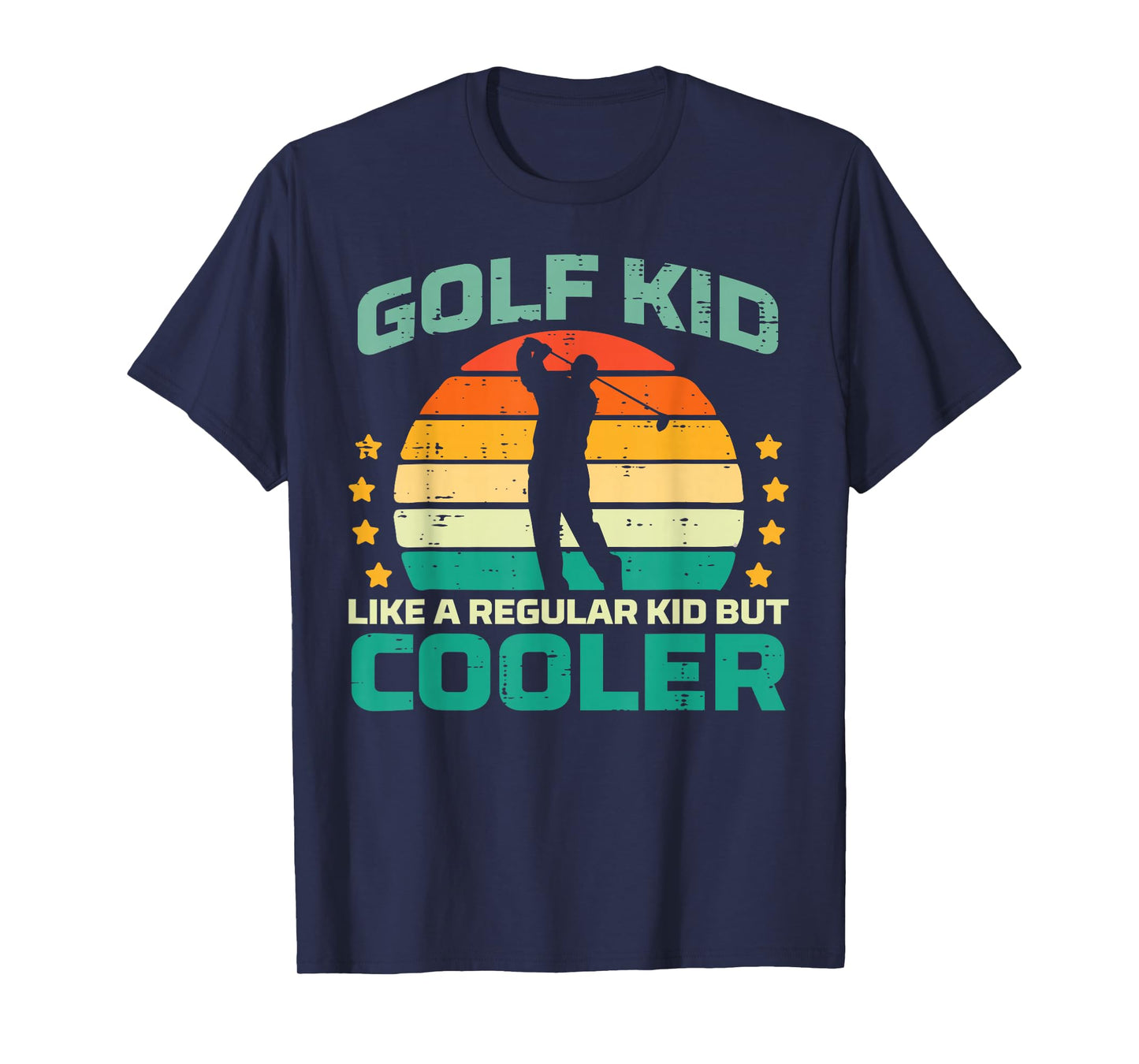 Golf Kid Like Regular Cooler Retro Golfer Dad Men Boys Kids T-Shirt