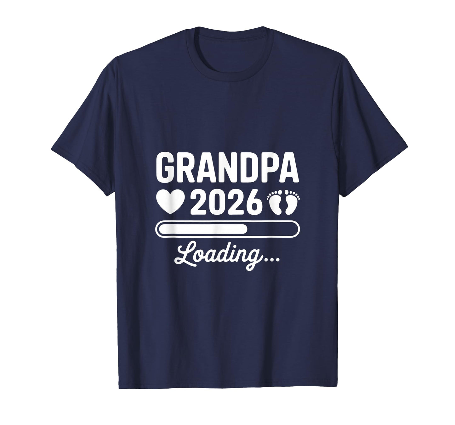 Grandpa 2026 Loading Pregnancy Announcement Reveal T-Shirt