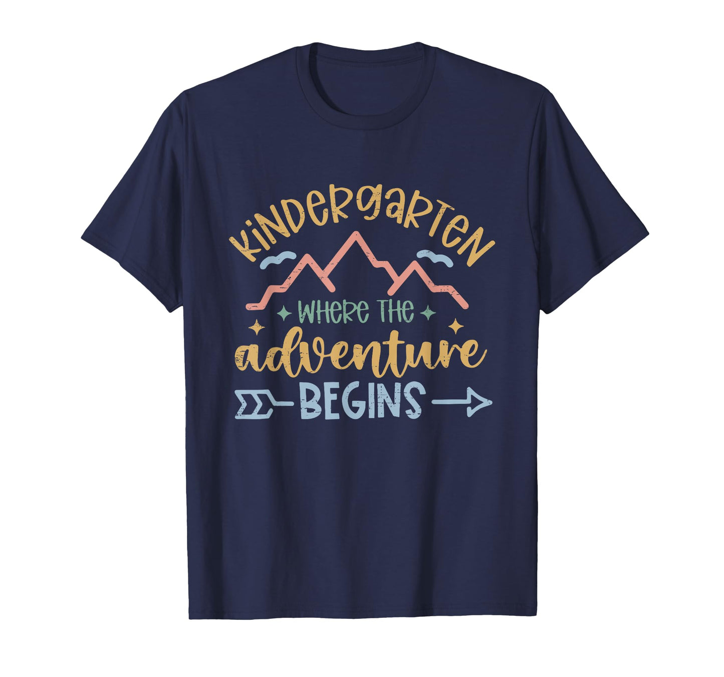 Retro Kindergarten Where The Adventure Begins Back To School T-Shirt