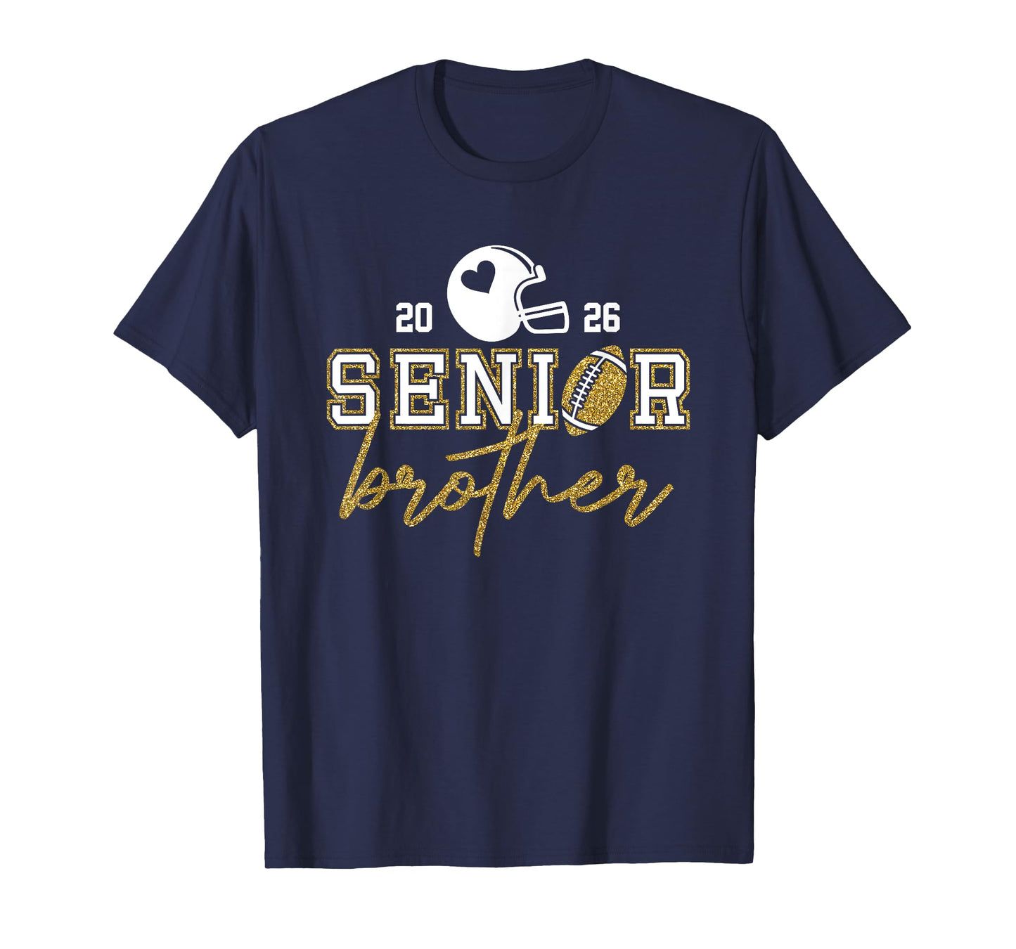 Senior Brother Graduation Football Class of 2026 Family T-Shirt