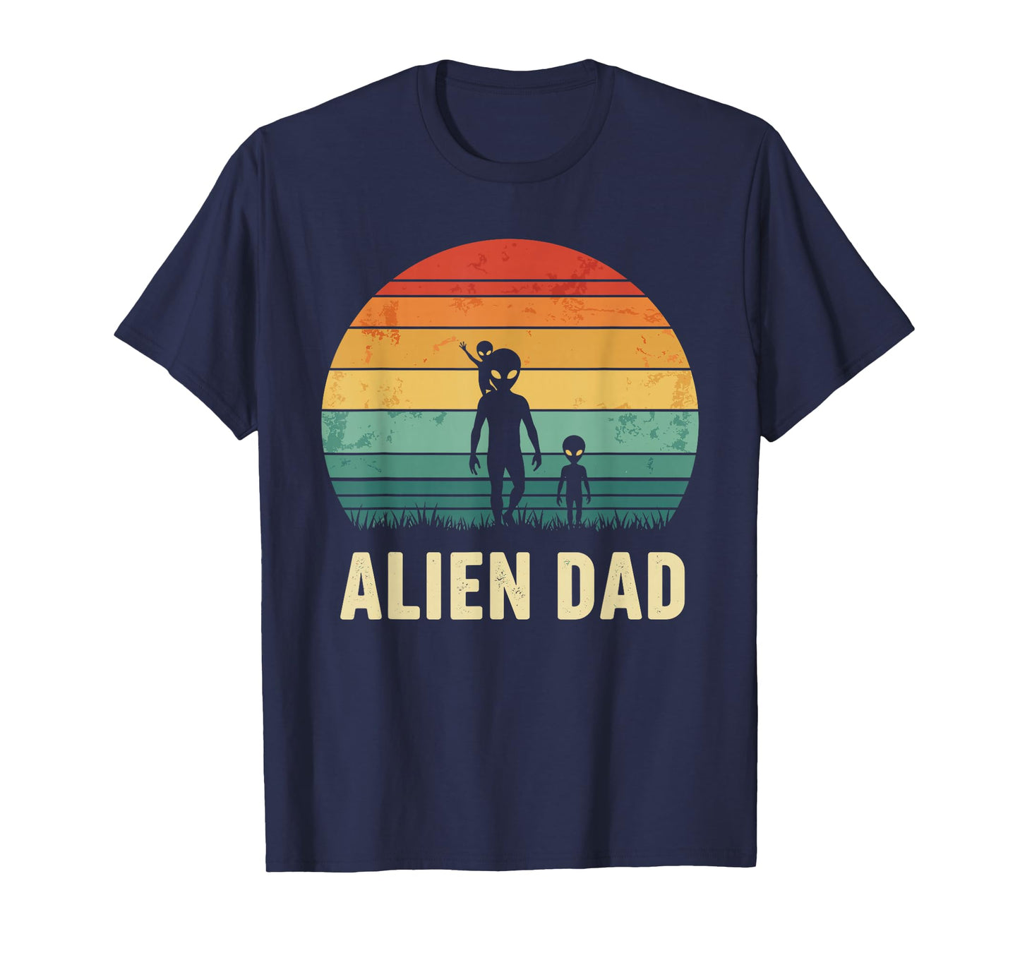Vintage Alien Dad Father Grandpa Father's Day Mens Womens T-Shirt