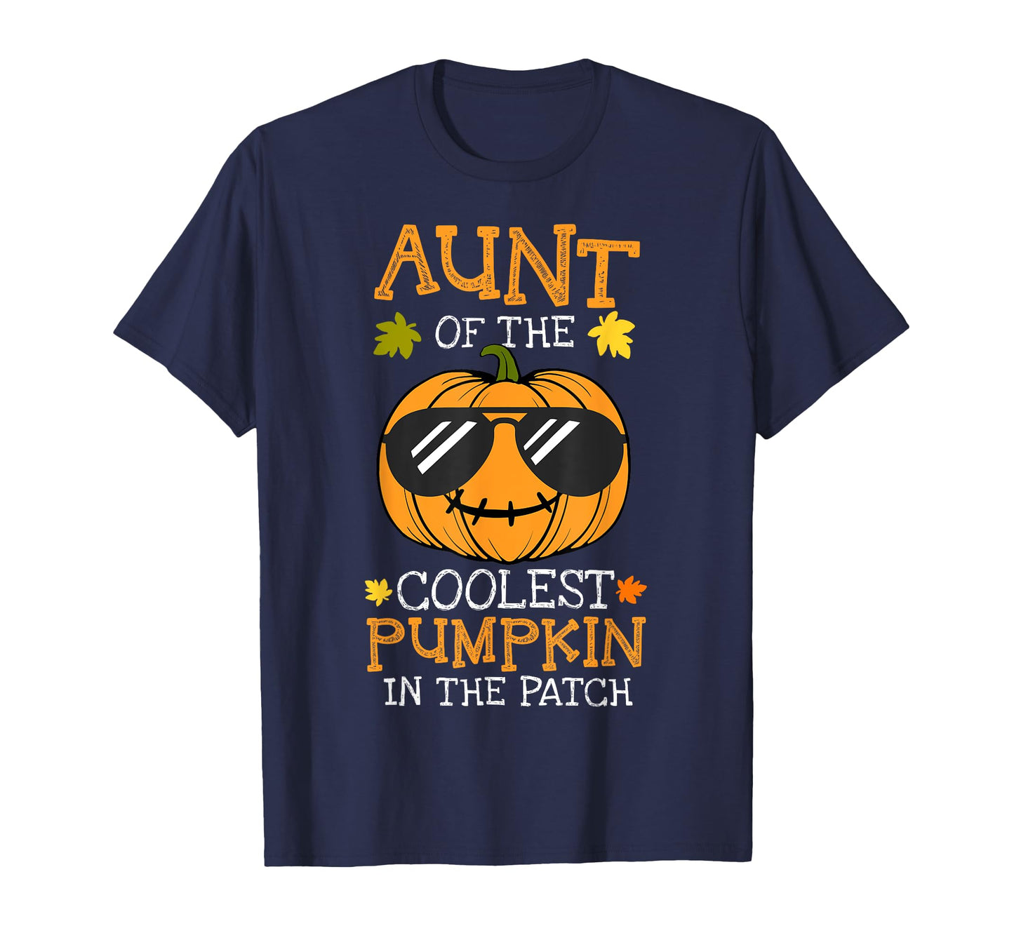 Aunt Of The Coolest Pumpkin In The Patch Halloween Womens T-Shirt