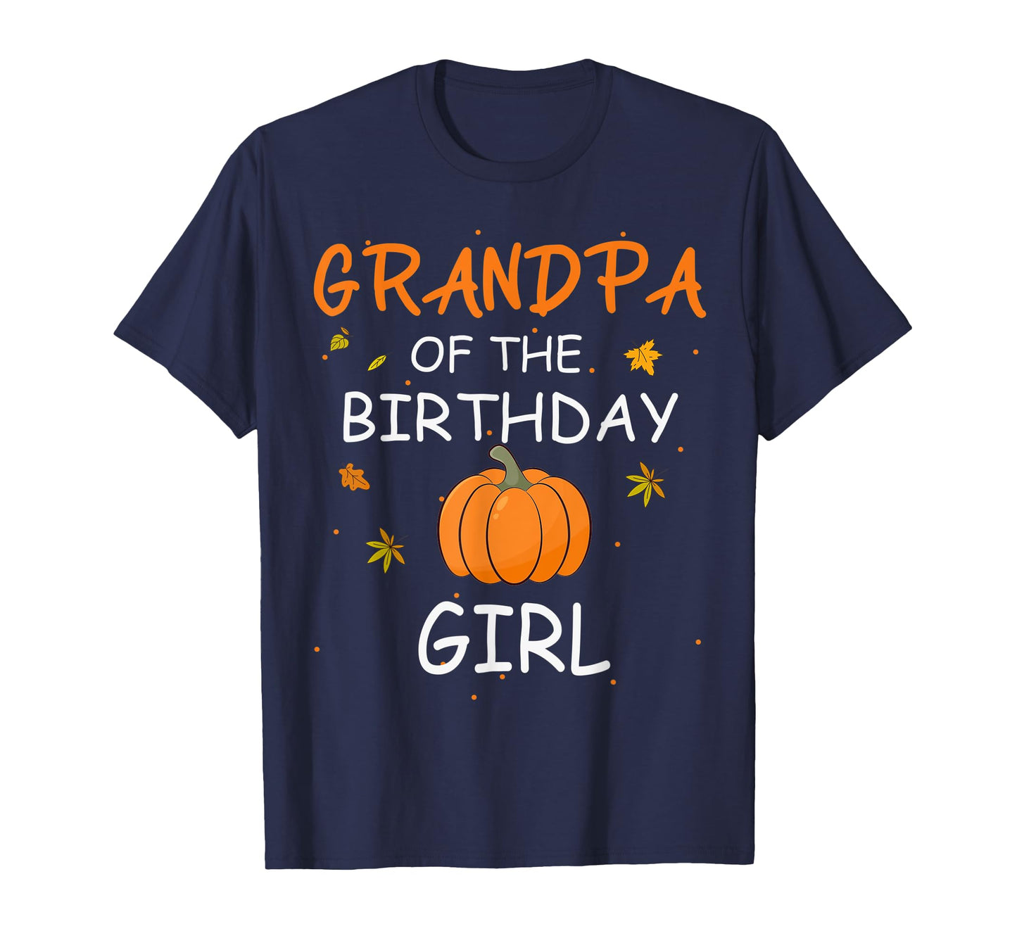 Grandpa of the Birthday Girl Pumpkin 1st Birthday Family T-Shirt