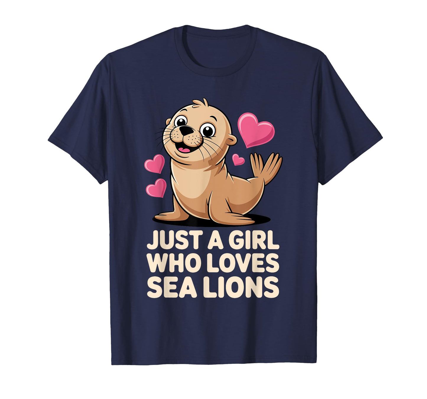 Best Sea Lion Art For Women Girls Kid Animals Sea Lion Lover T-Shirt