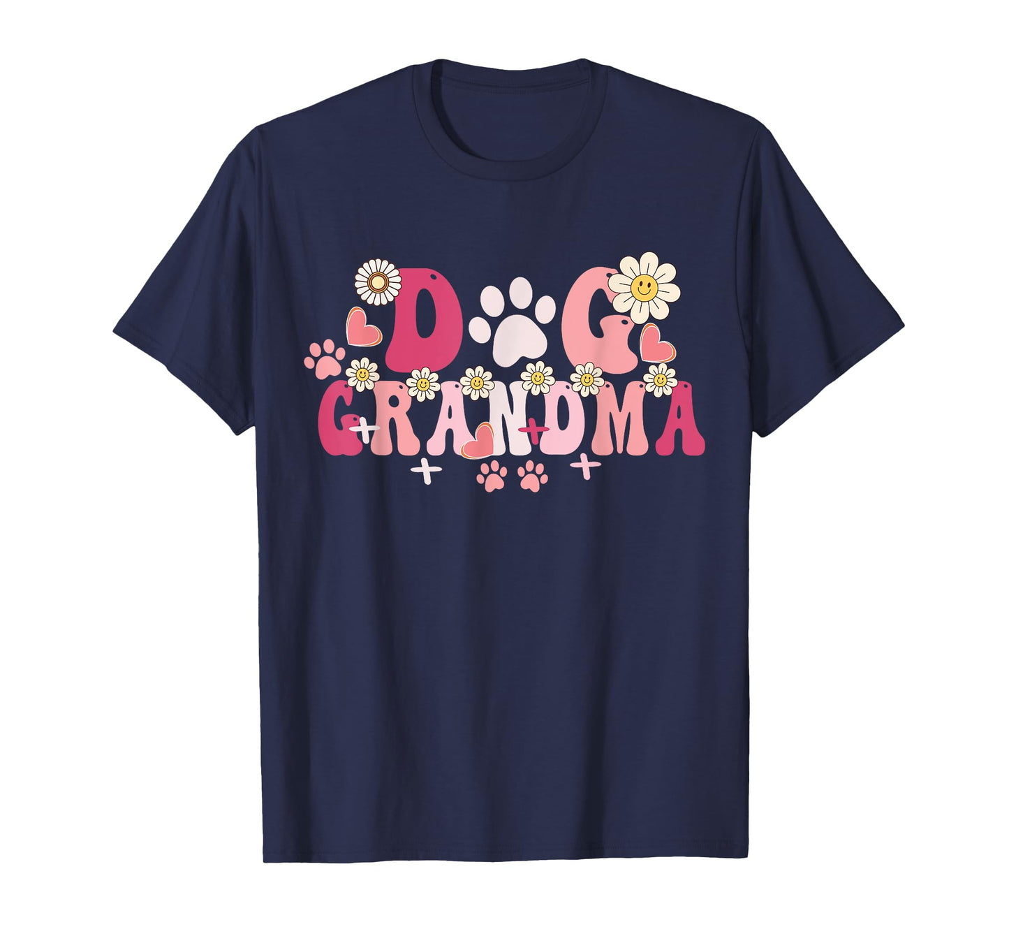 Groovy Dog Grandma Owner Mama Grandma Dog Lovers T-Shirt for Men Women