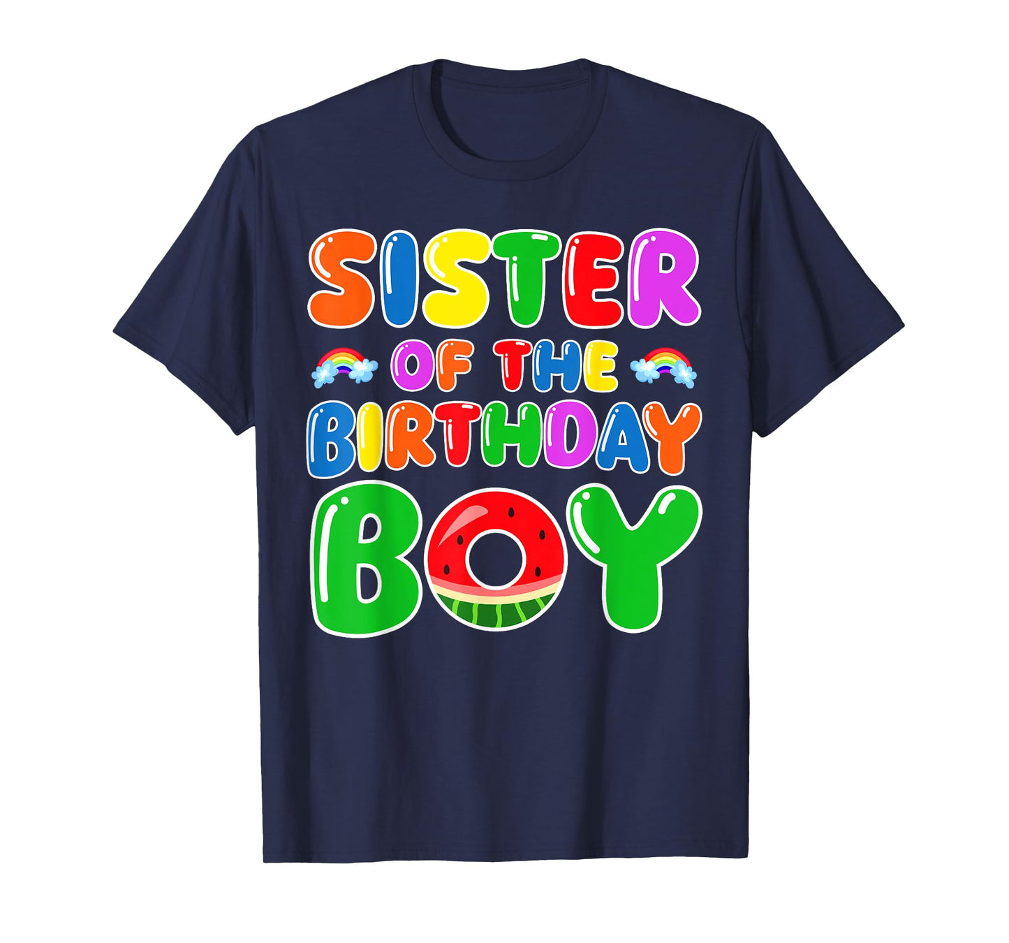 Funny Sister Of The Birthday Boy Watermelon Birthday Family T-Shirt