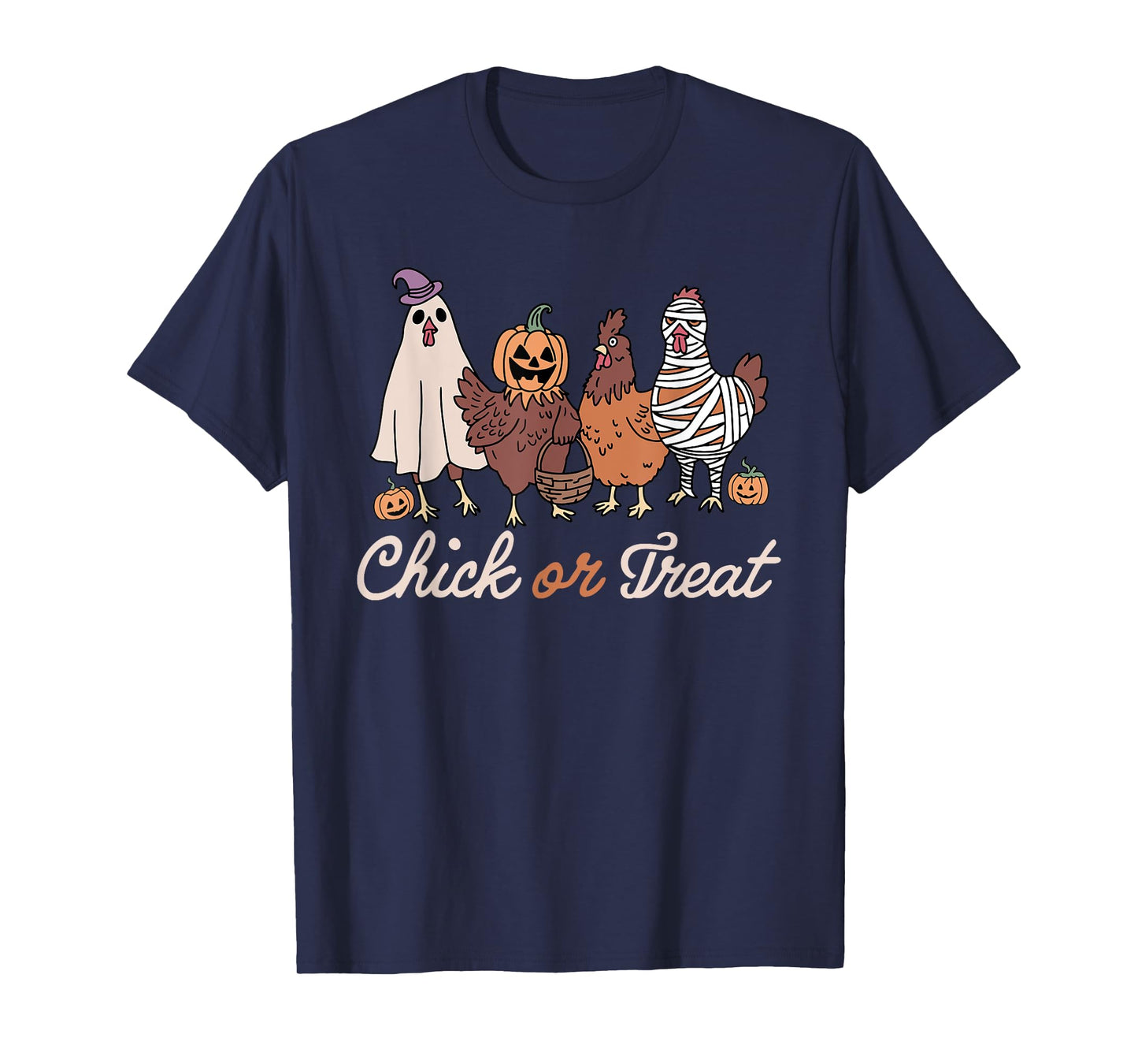 Chick Or Treat Halloween Witch Spooky Chicken T-Shirt