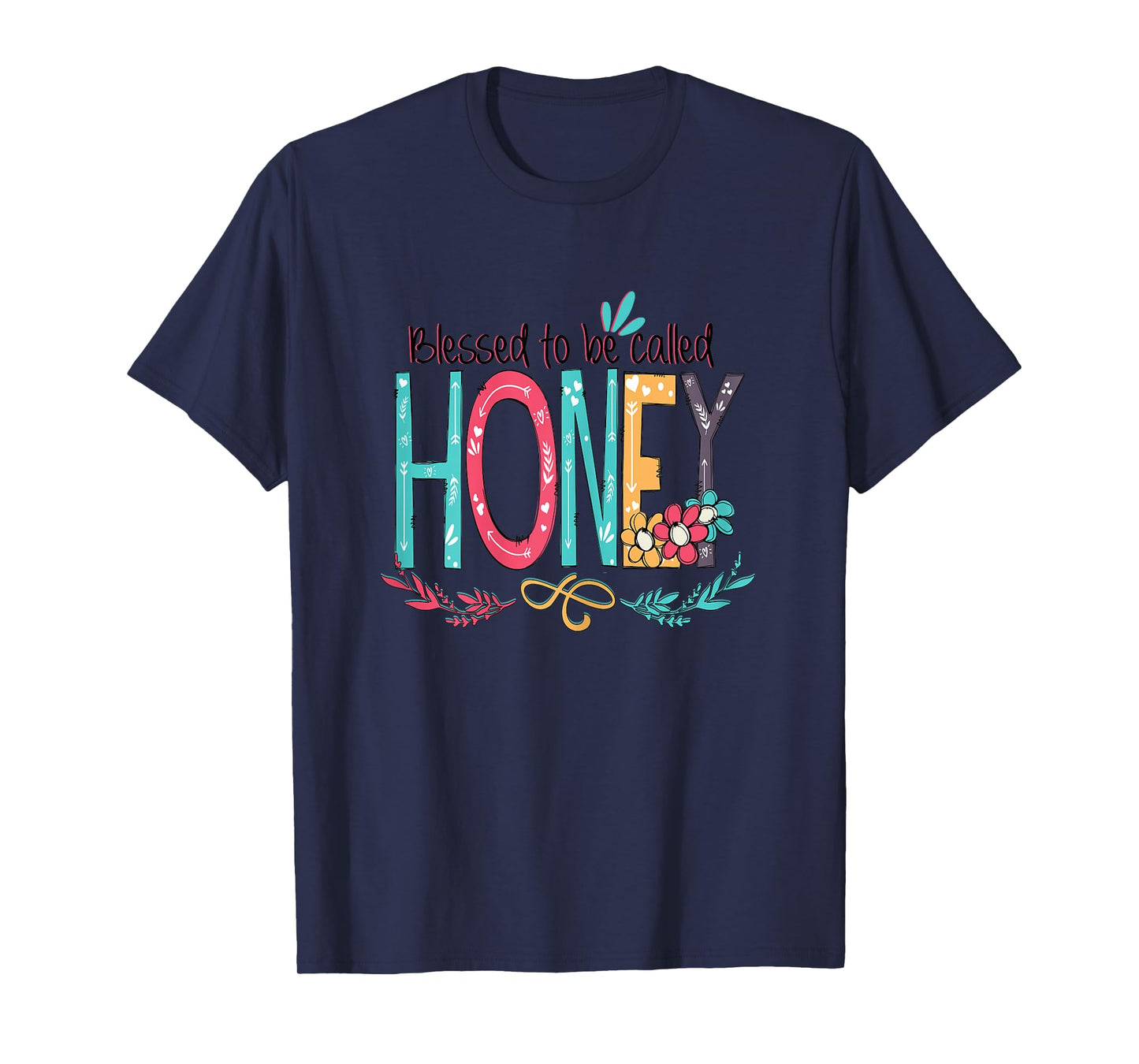 Blessed to be called Honey Colourful Gifts Grandma Tee T-Shirt