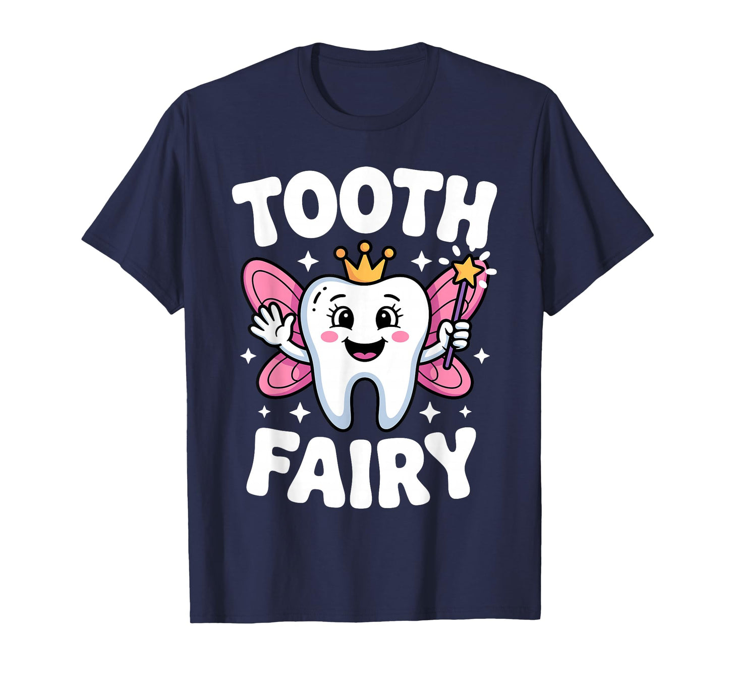 Cute Tooth Fairy Costume for Men Women Kids Teeth Toothfairy T-Shirt