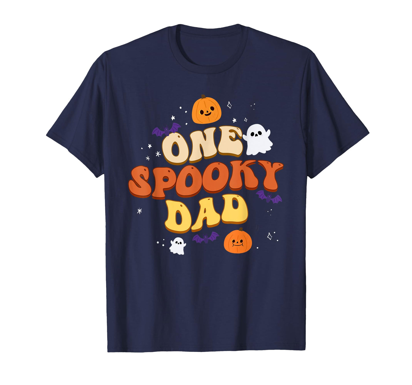 One Spooky Dad Boo Halloween Cute Family Matching Group T-Shirt