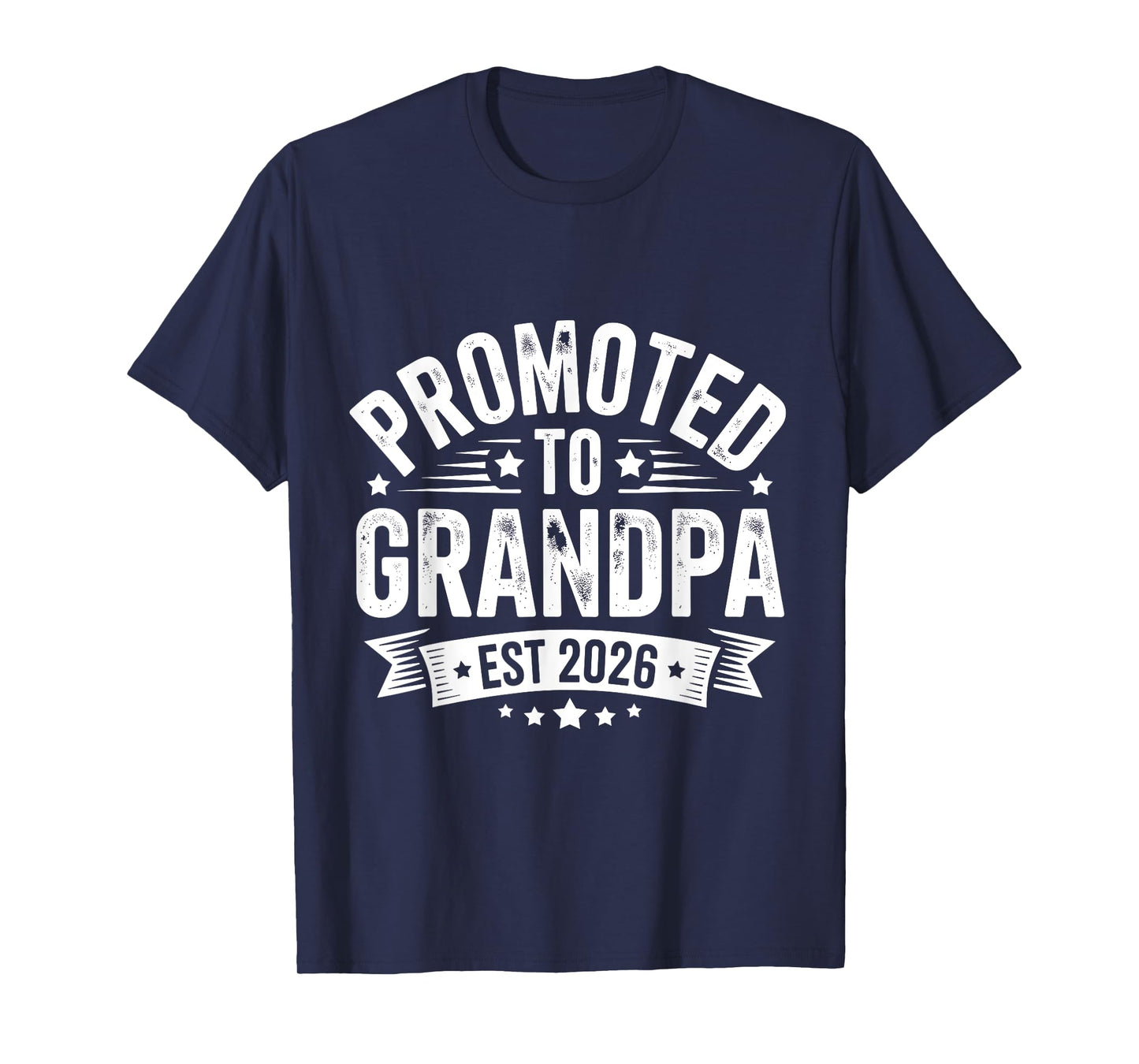 Promoted to Grandpa Est 2026 Grandparents Baby Announcement T-Shirt