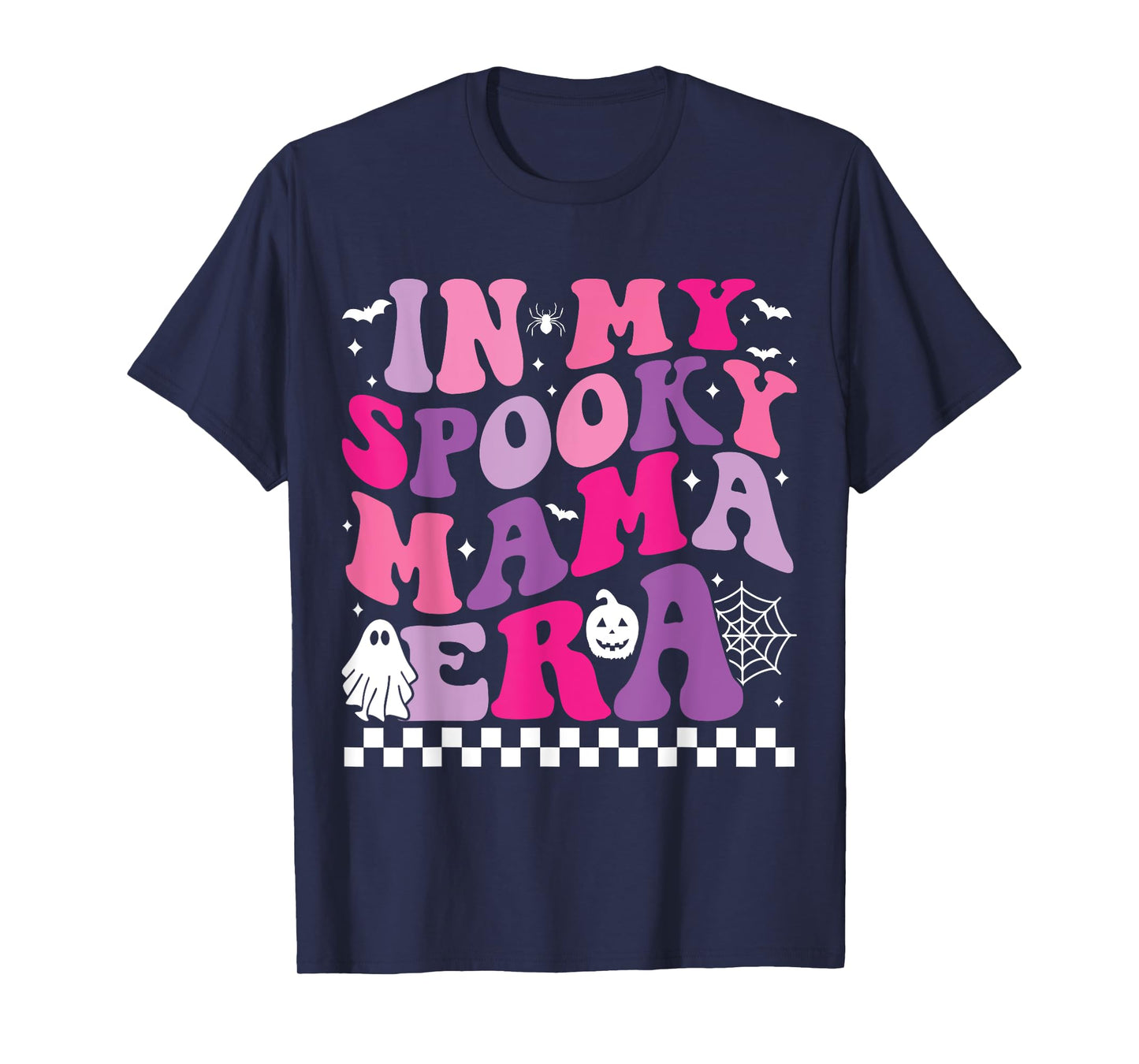 Groovy In My Spooky Mama Era Funny Halloween Mom Ghost T-Shirt