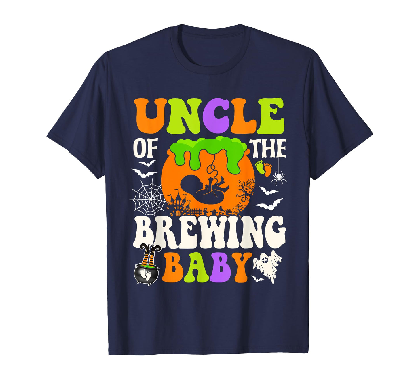 Uncle Of The Brewing Baby Halloween Pregnancy Baby Shower T-Shirt