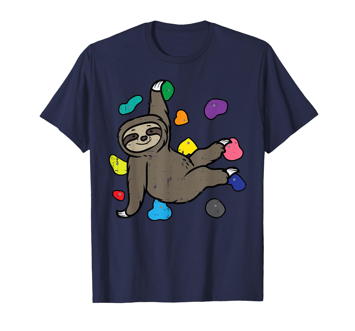 Rock Climbing Sloth Cute Climber Boys Girls Kids Women Men T-Shirt