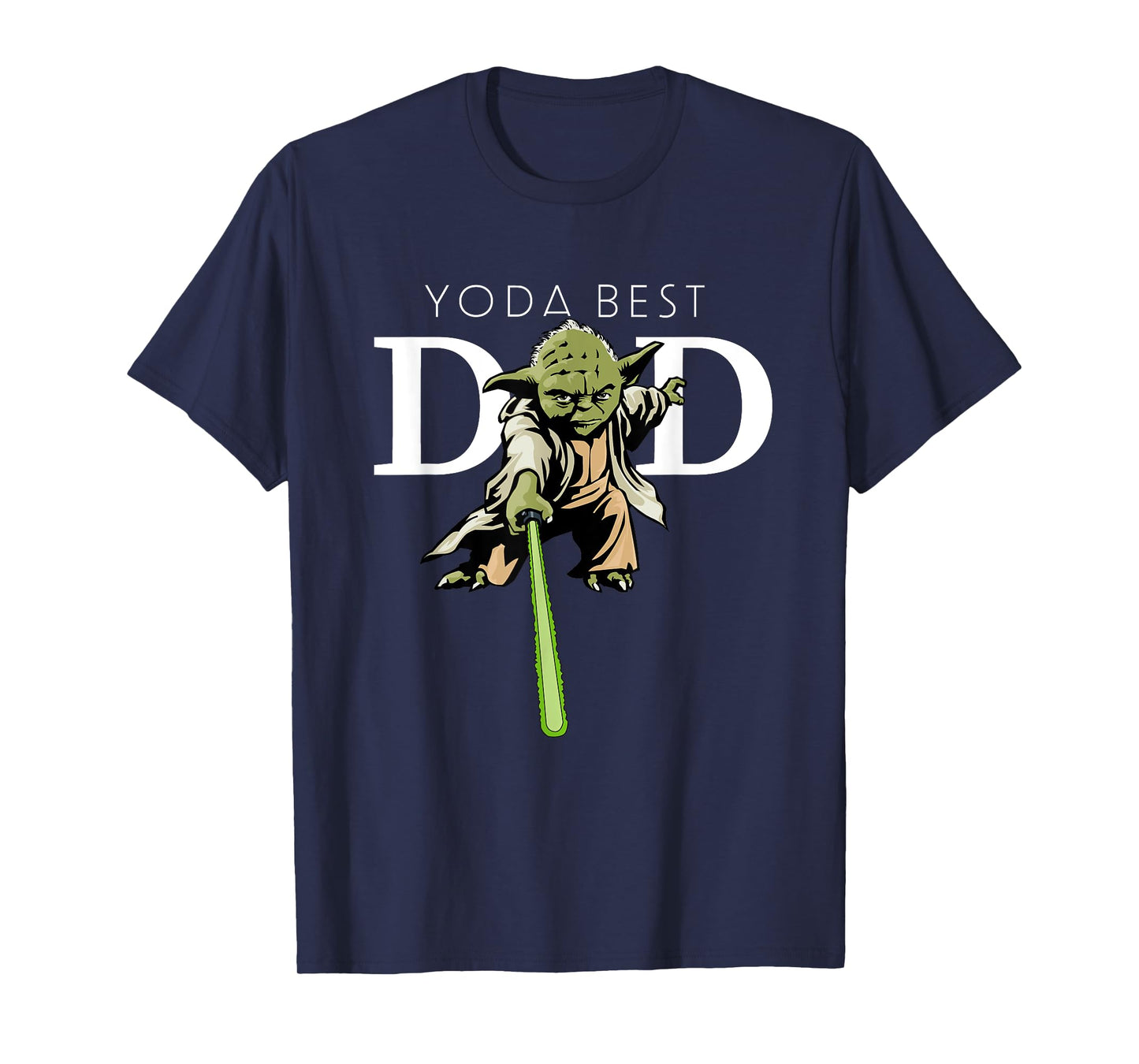Star Wars Yoda Lightsaber Best Dad Father's Day T-Shirt