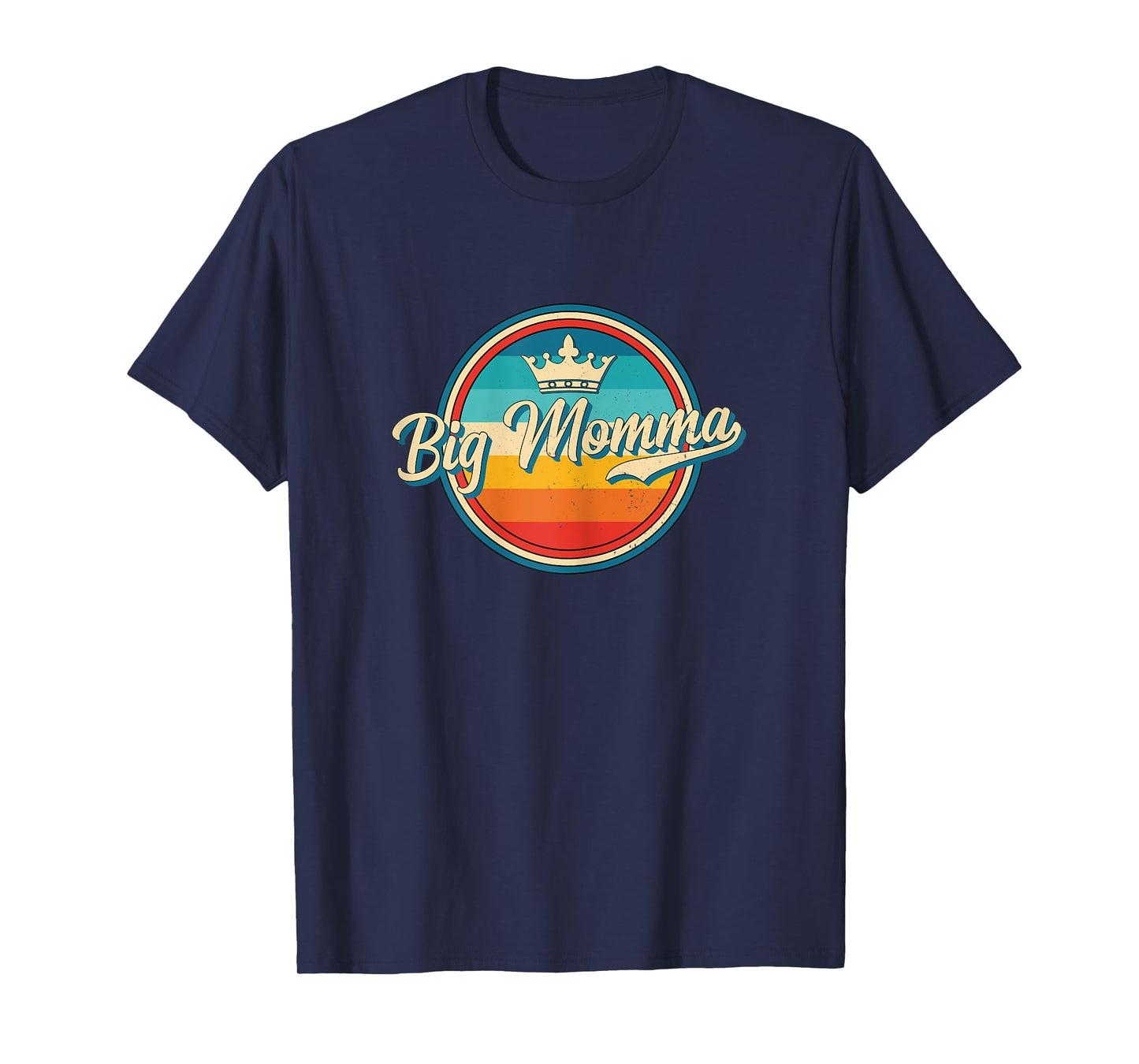Womens Big Momma Retro Name Funny Vintage Style Mother Mama T-Shirt