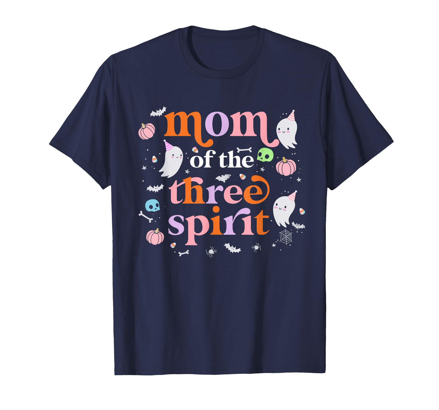 Mom of The Three Spirit Halloween 3rd Birthday Boy Ghost T-Shirt