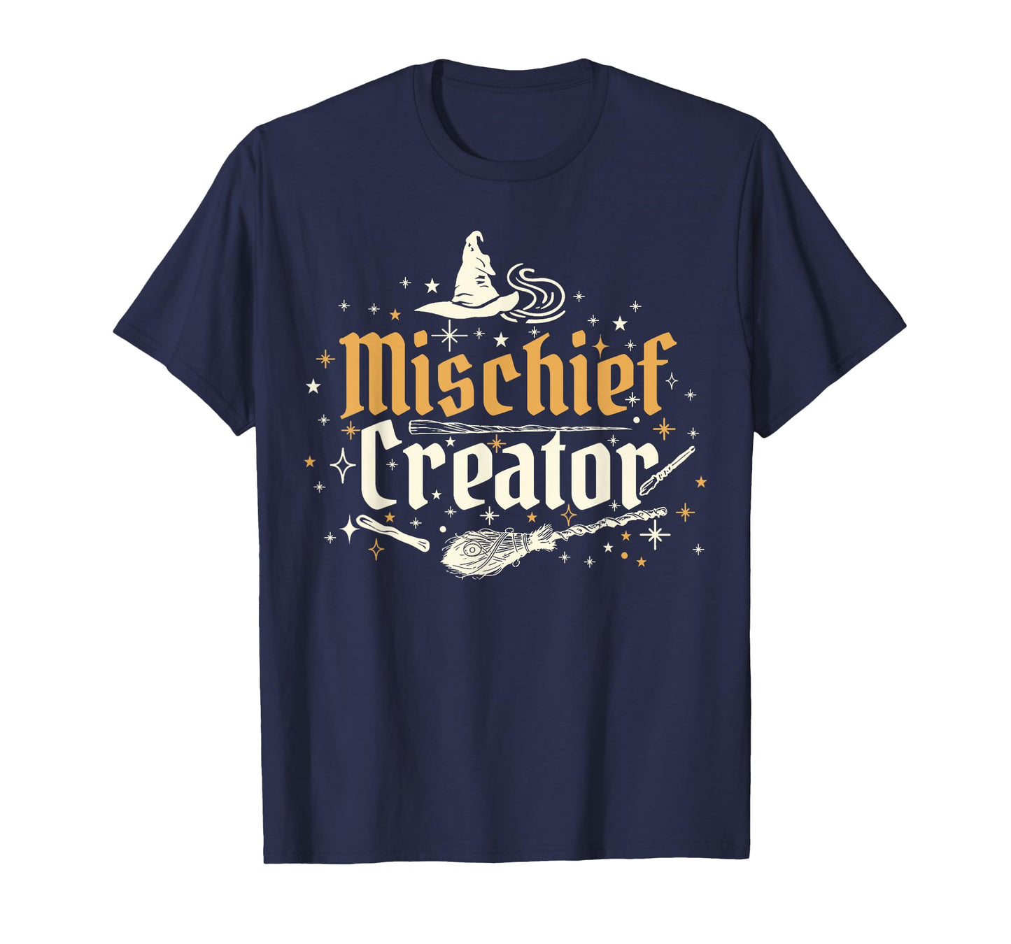 Funny Magical Mischief Creator Wizard Birthday Boys Girls T-Shirt
