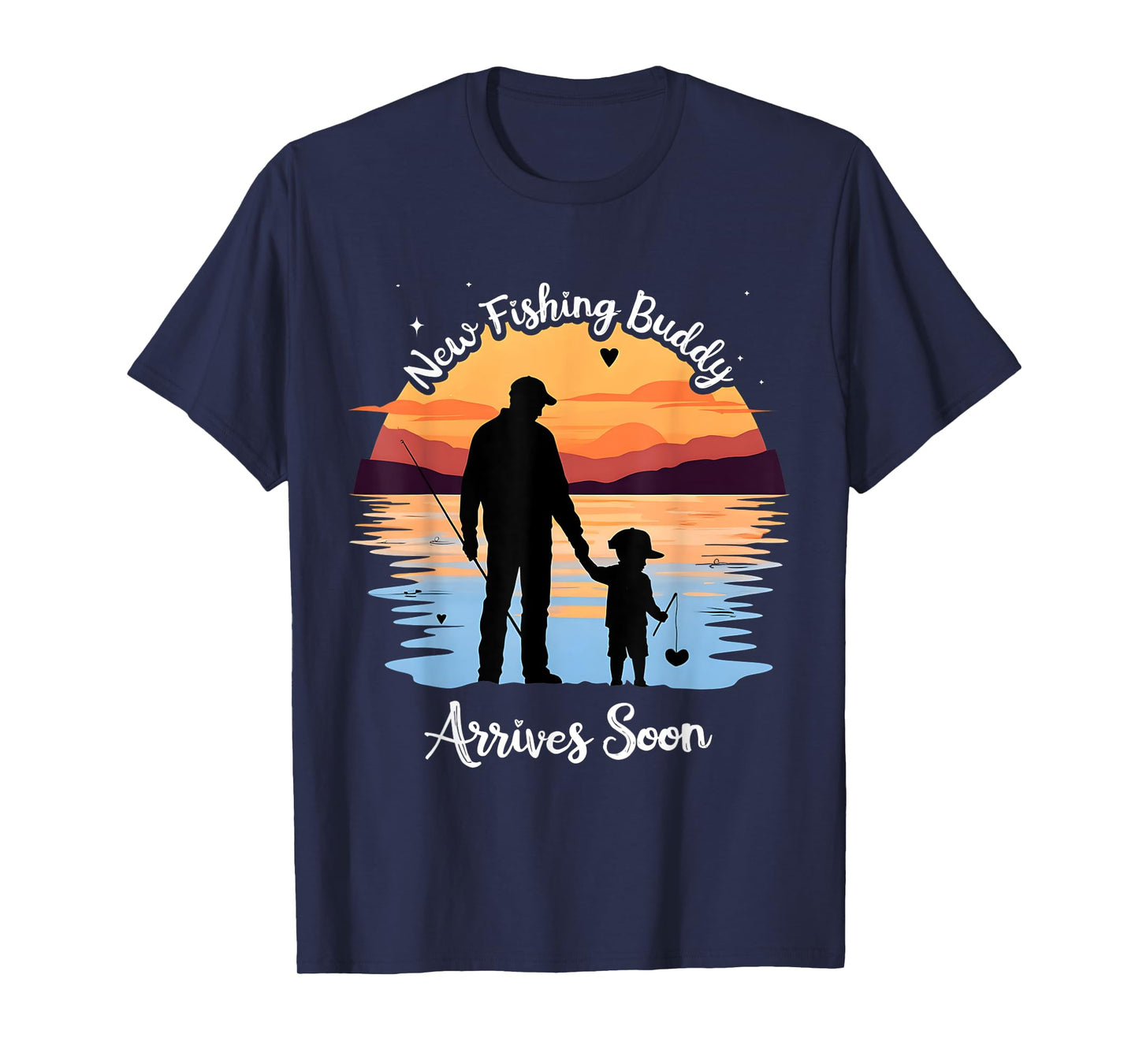 New Fishing Buddy Arrives Soon New Dad Fathers Day Grandpa T-Shirt