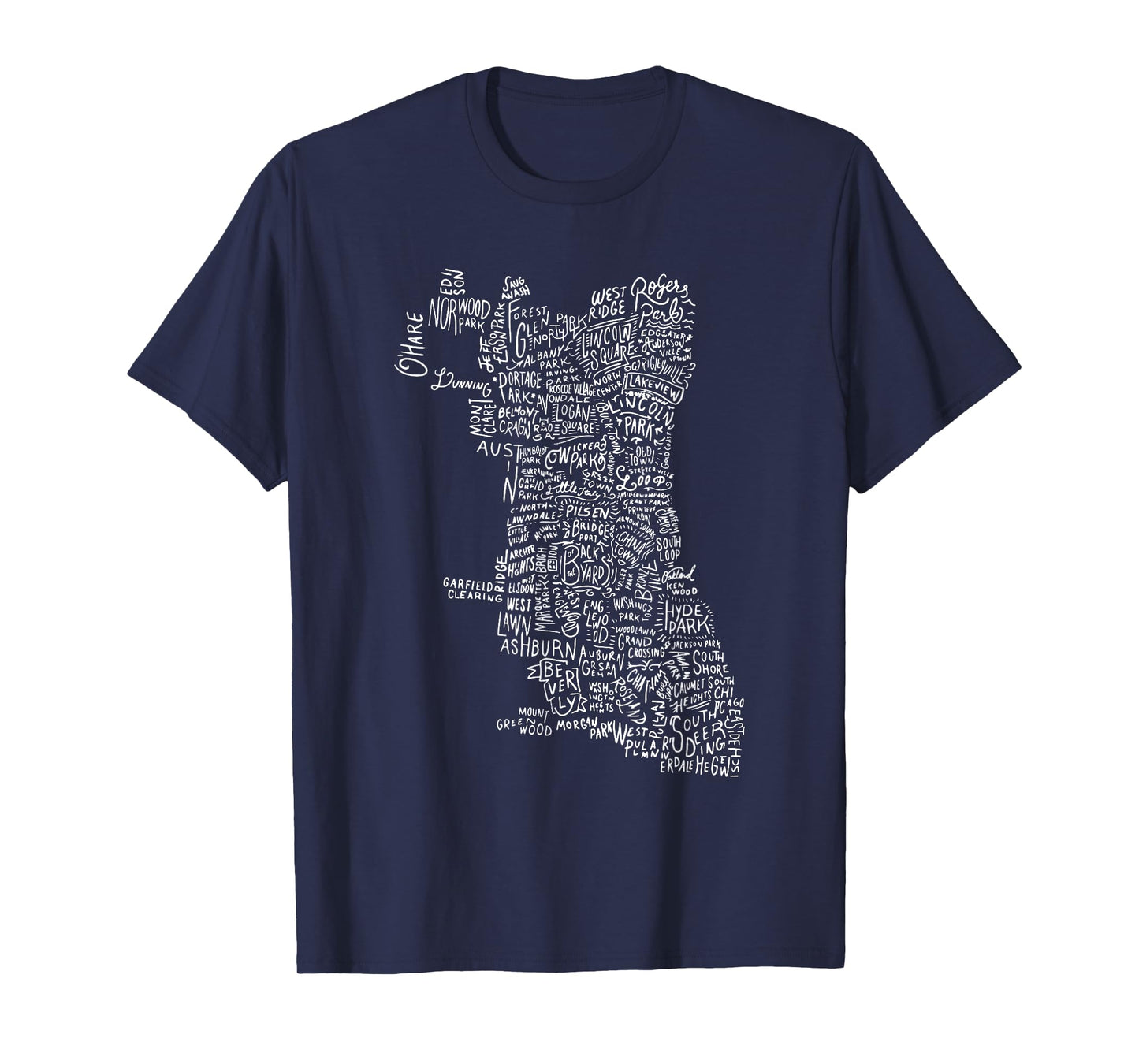 Chicago Neighborhoods Retro Goth Chi-town Chitown T-Shirt