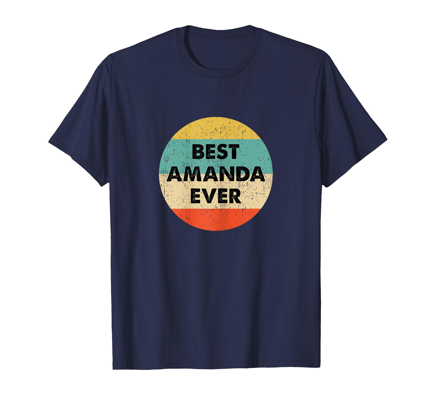 Amanda Name Shirts & Gifts Amanda Name T-Shirt Women's Black XS Classic Fit Short Sleeve Round Neck Personalized Letter Print