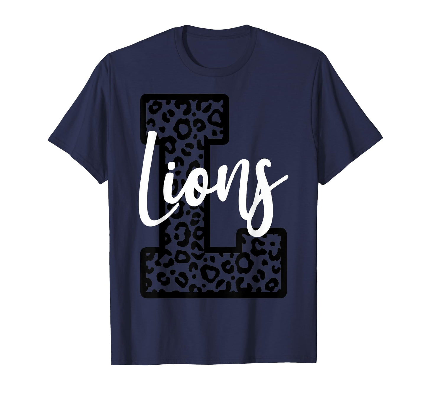 Lions School Spirit Sport Leopard Cheer Fan Game Day T-Shirt