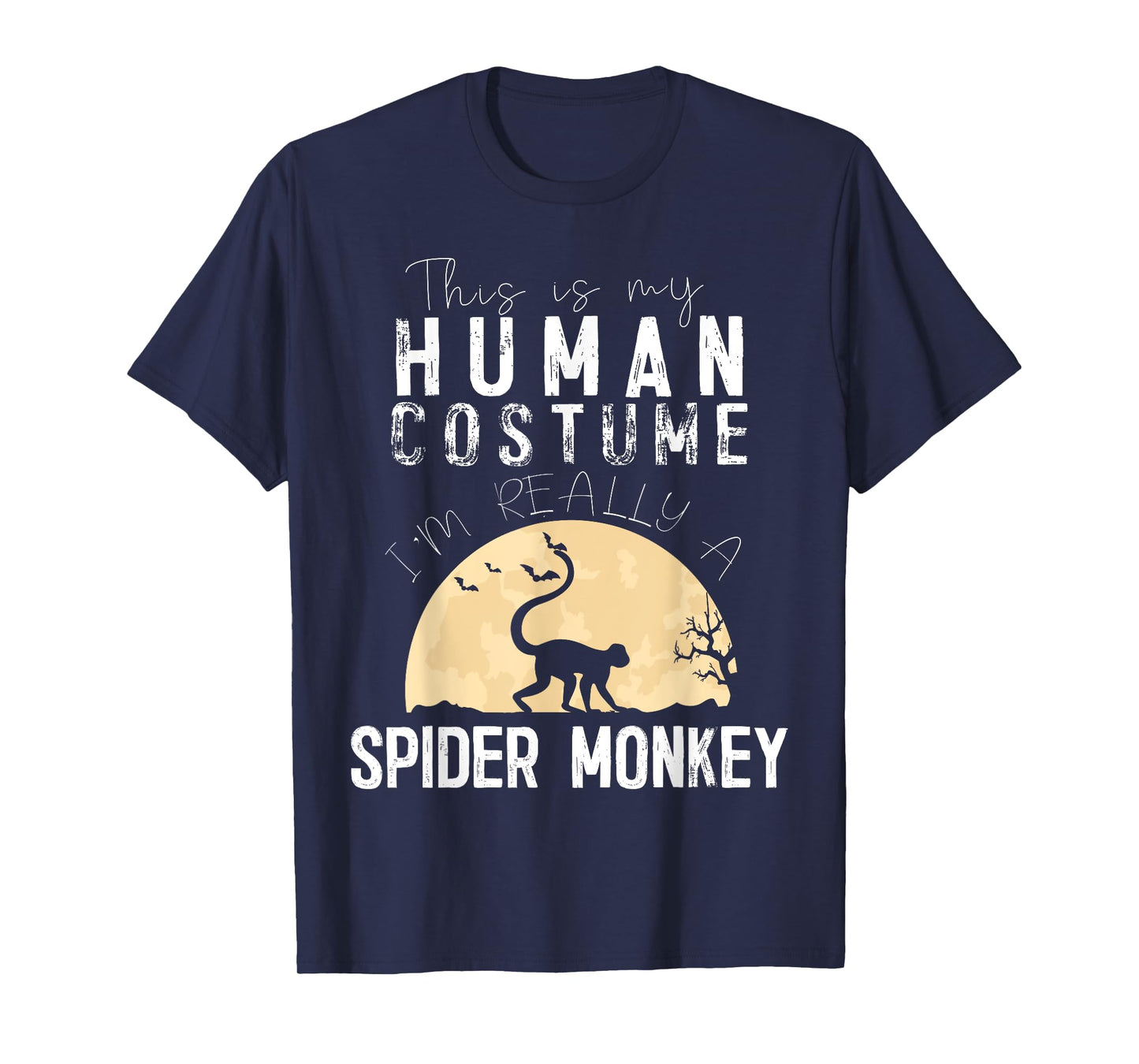 Halloween Human Costume Spider Monkey Creepy Horror T-Shirt