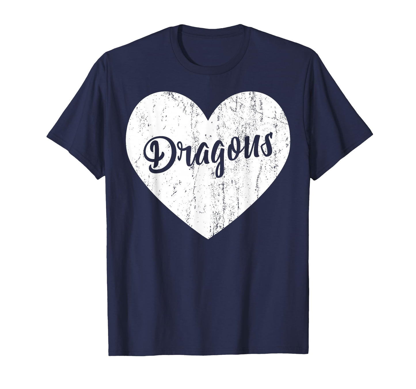 Dragons School Sports Fan Team Spirit Mascot Heart Gift T-Shirt