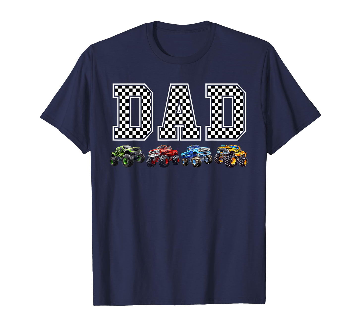 Dad Family Crew Monster Truck Lover Birthday Matching T-Shirt