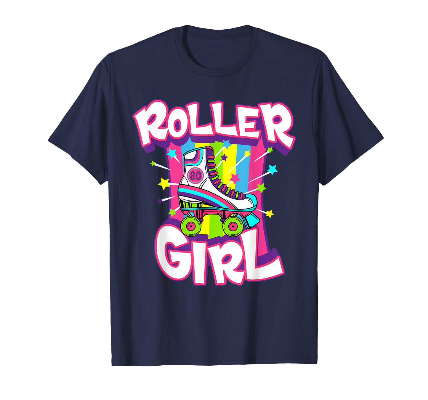 Roller Girl Funny 70s Vintage Roller Skate Seventies Costume T-Shirt
