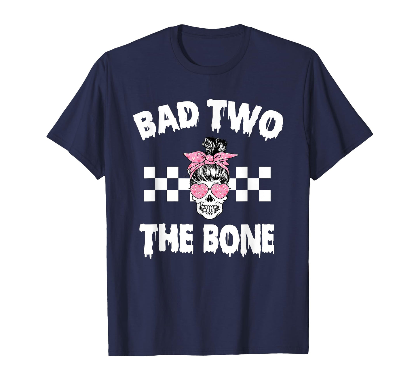 Bad Two The Bone Birthday 2nd Halloween 2 Years Old Girl T-Shirt