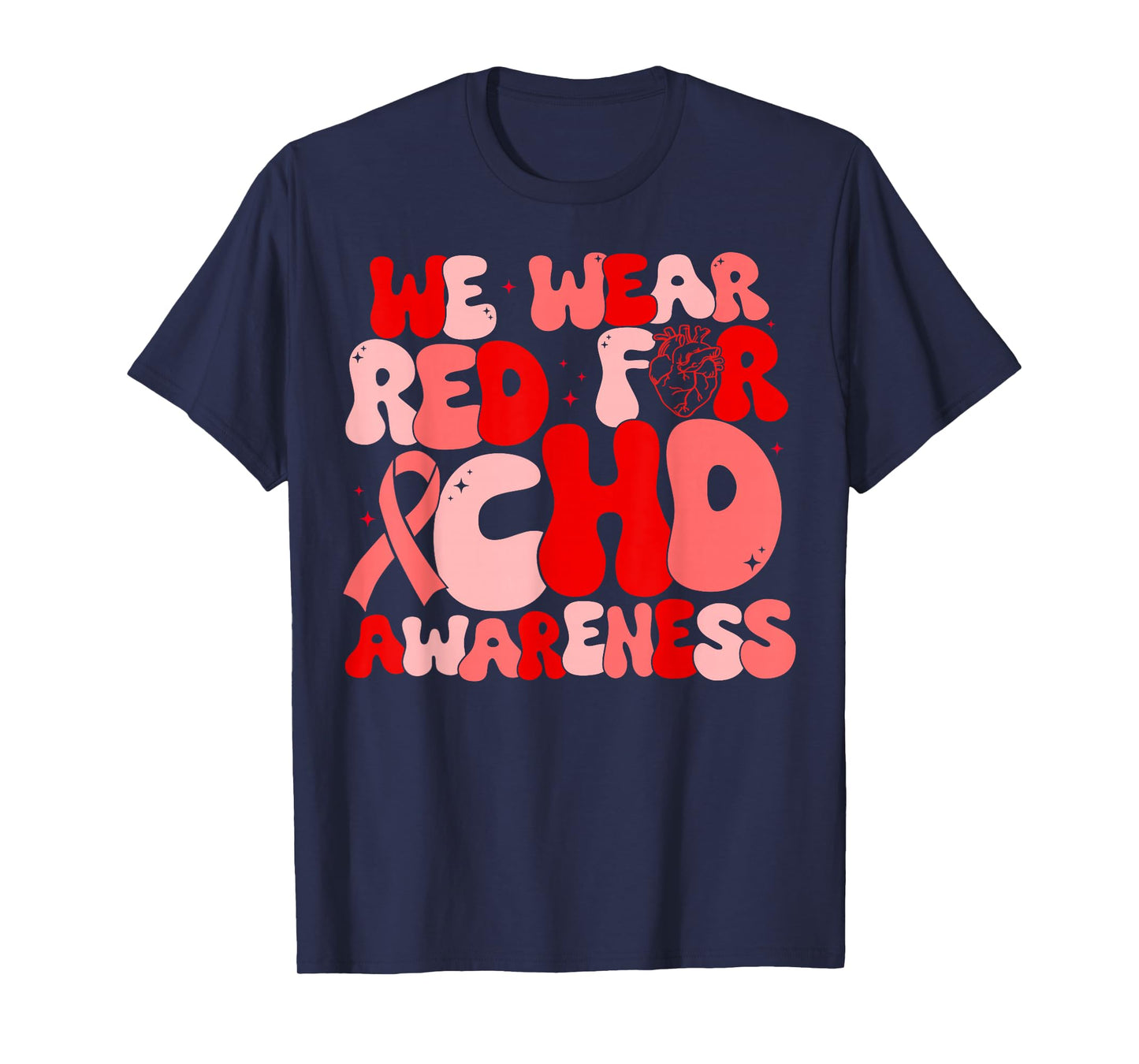 In February We Wear Red CHD Awareness Heart Disease Month T-Shirt