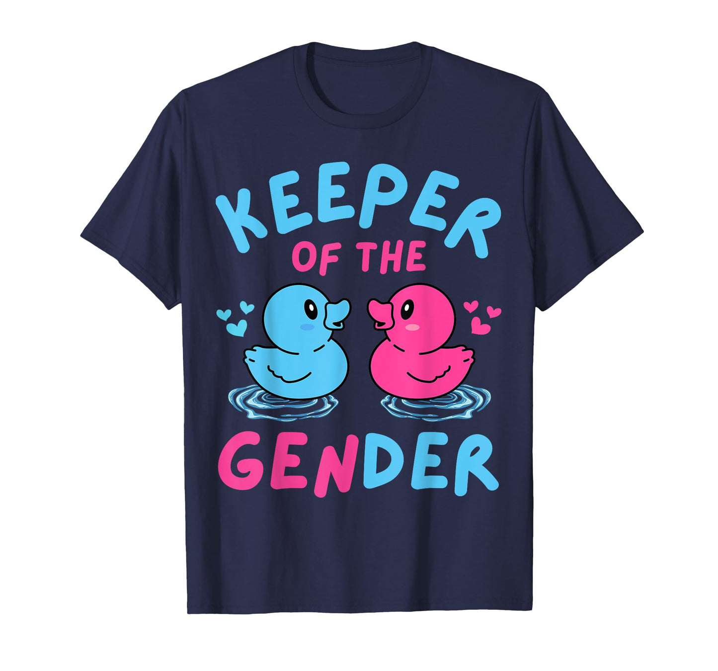 Duck Gender Reveal Keeper of Gender Baby Announcement Auntie T-Shirt