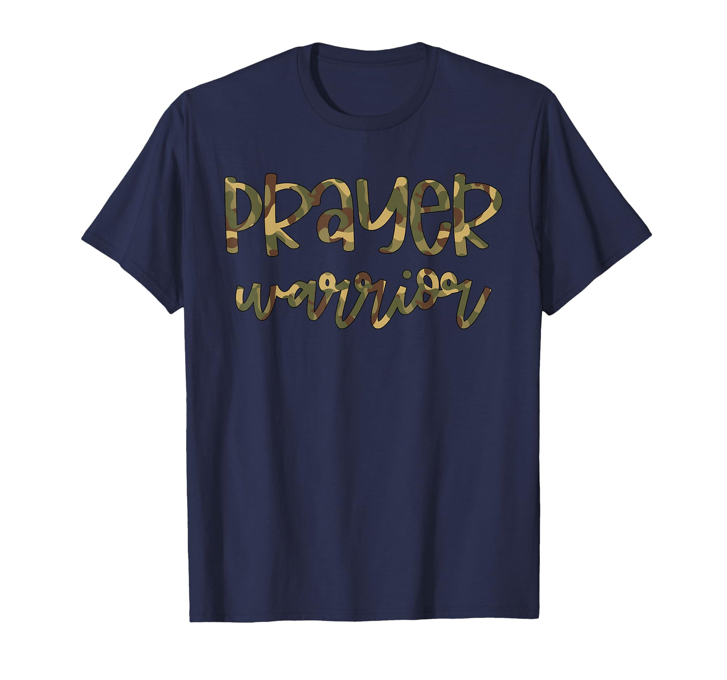 Camo Prayer Warrior Christian Pink Breast Cancer Awareness T-Shirt
