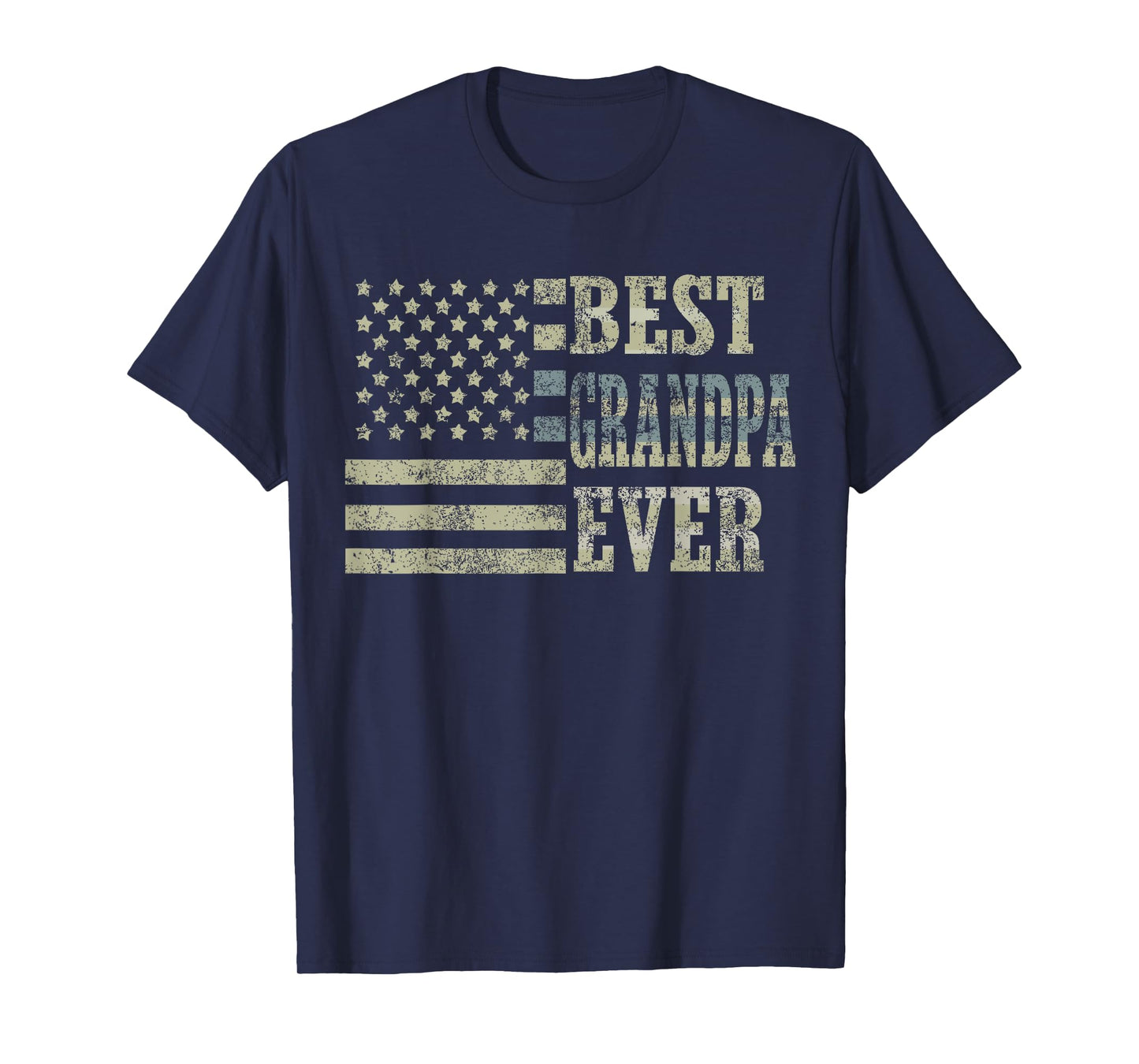 Best Grandpa Ever American Flag USA Flag T-Shirt for Women Men