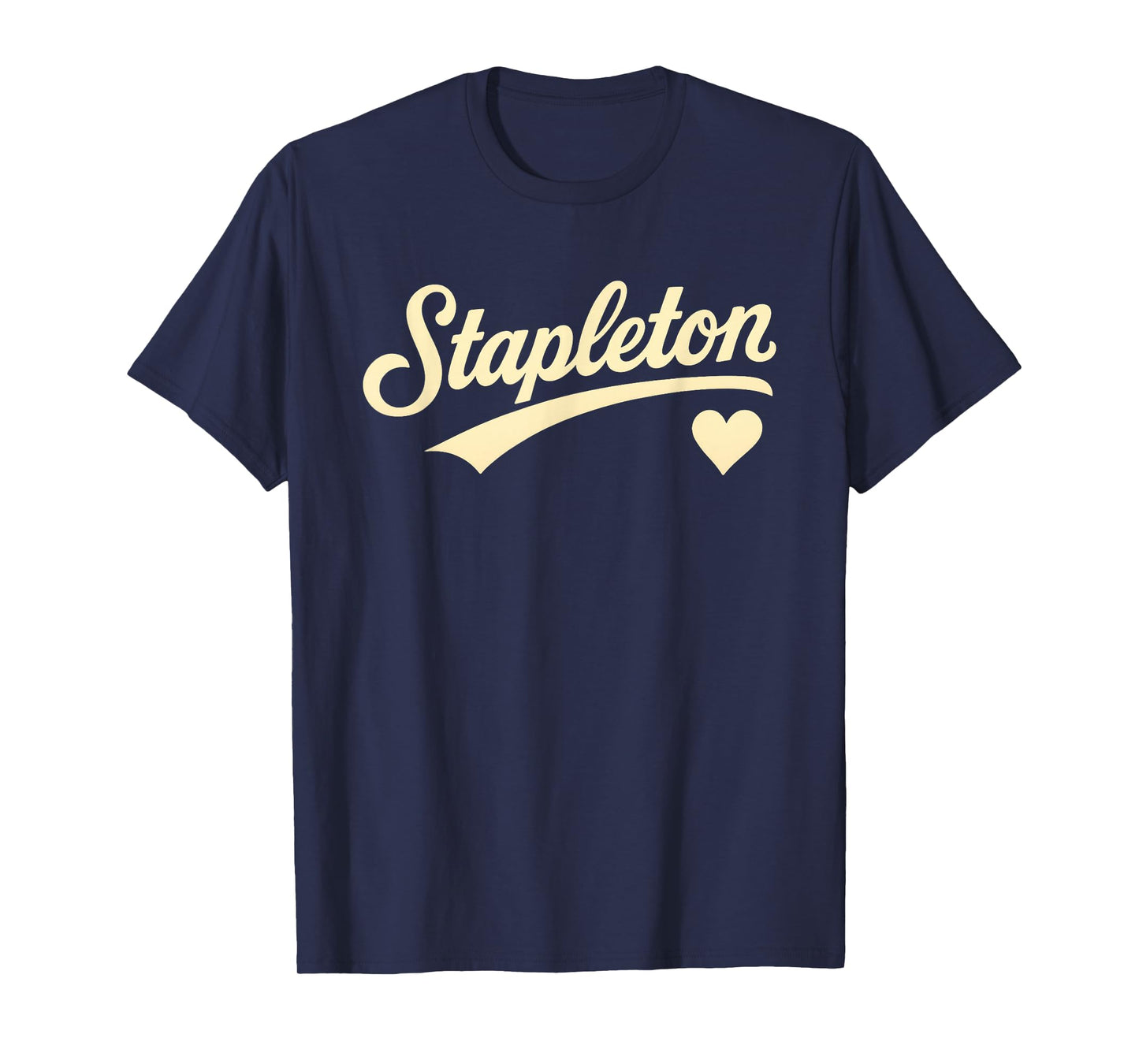 Stapleton Family Name Retro Heart Style Western Graphic T-Shirt