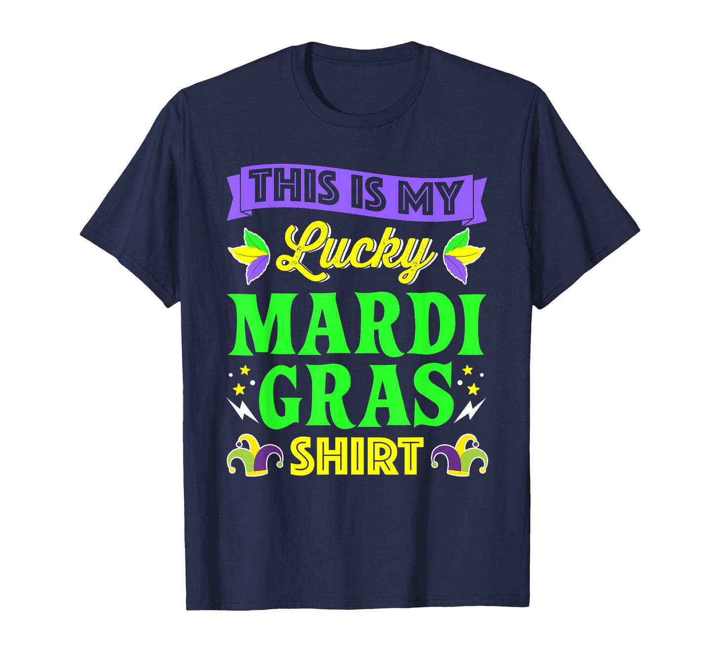 Mardi Gras T shirt Gift for Men Women Kids Costumes Beads T-Shirt