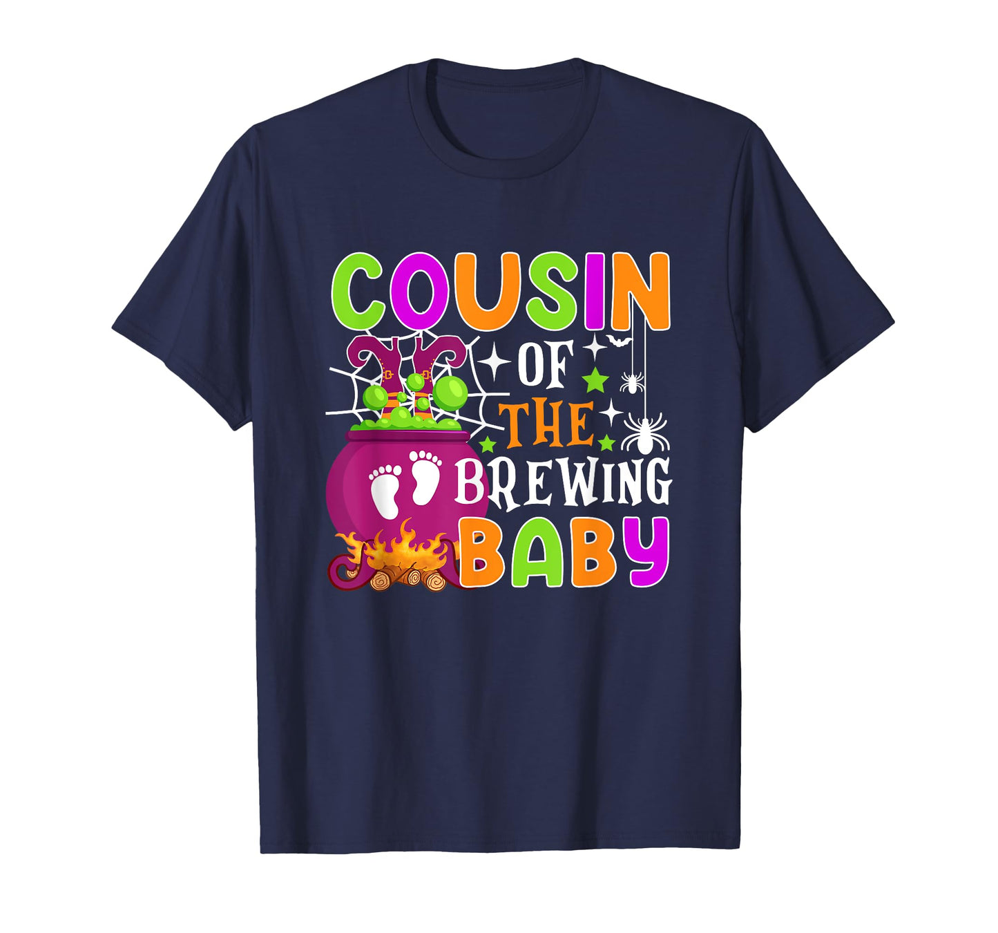Cousin of Brewing Baby Halloween Theme Baby Shower Spooky T-Shirt