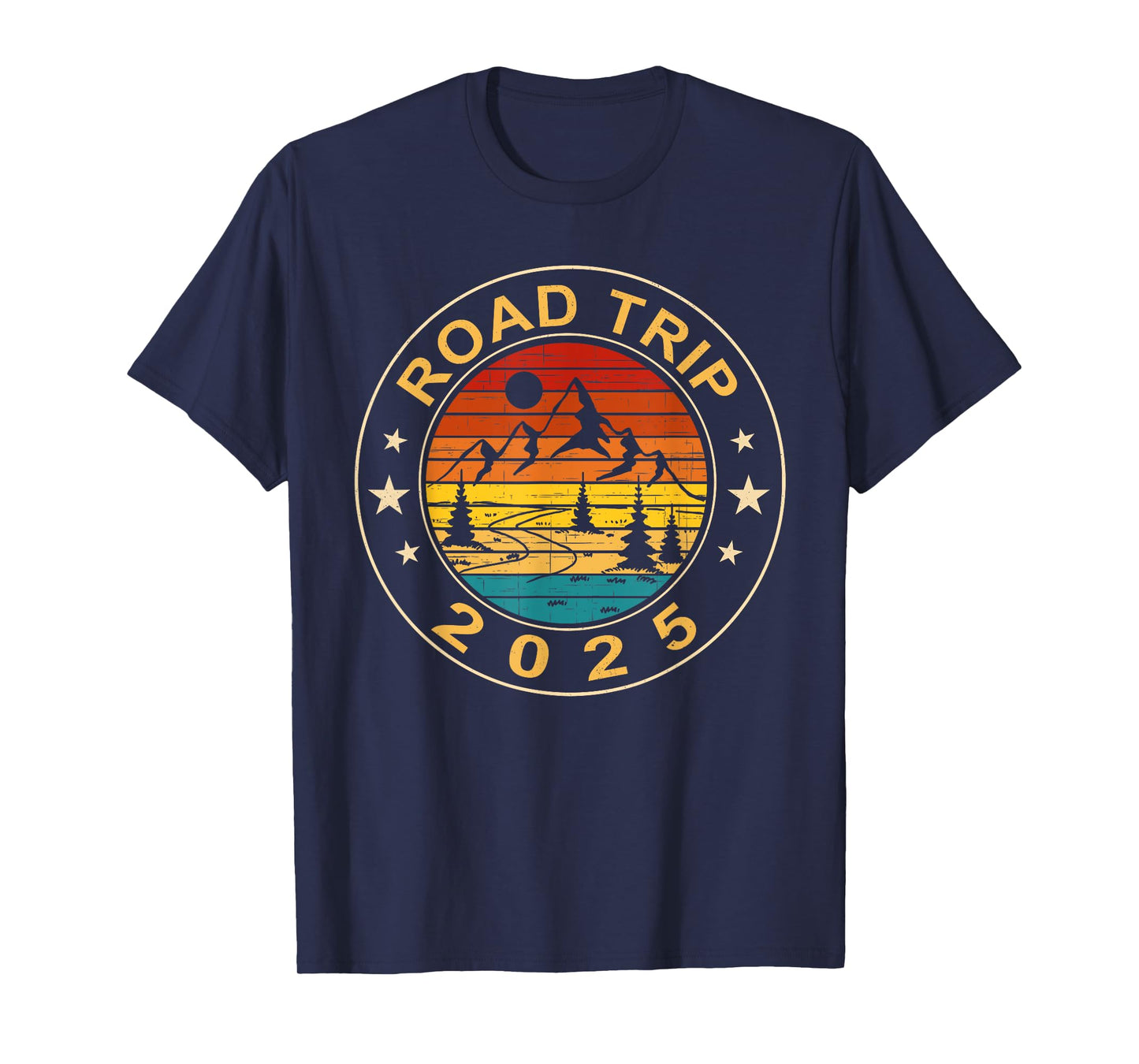 Road Trip 2025 Matching Family Vacay Camping Travel T-Shirt
