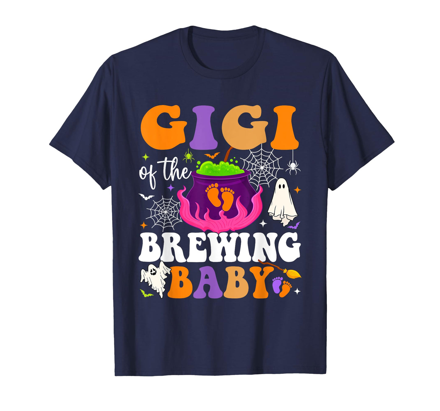 Gigi of the Brewing Baby Halloween Theme Baby Shower Spooky T-Shirt